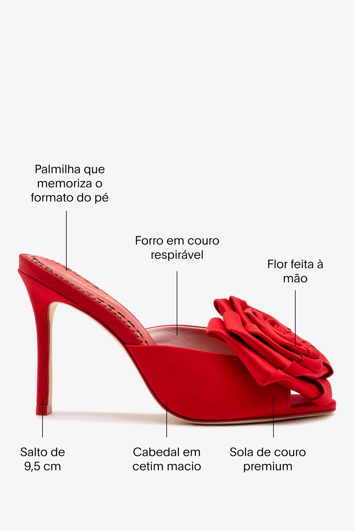 Mule Scarlet Cetim Vermelho - Image 5