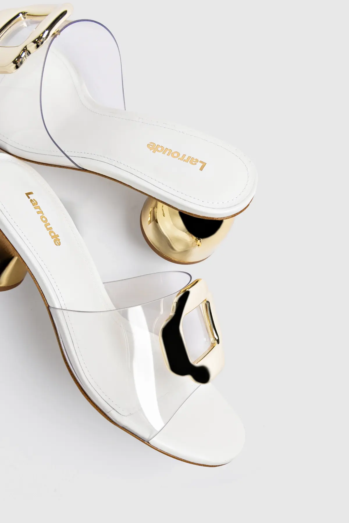 Mule Margherita Clear Couro Off White - Image 3