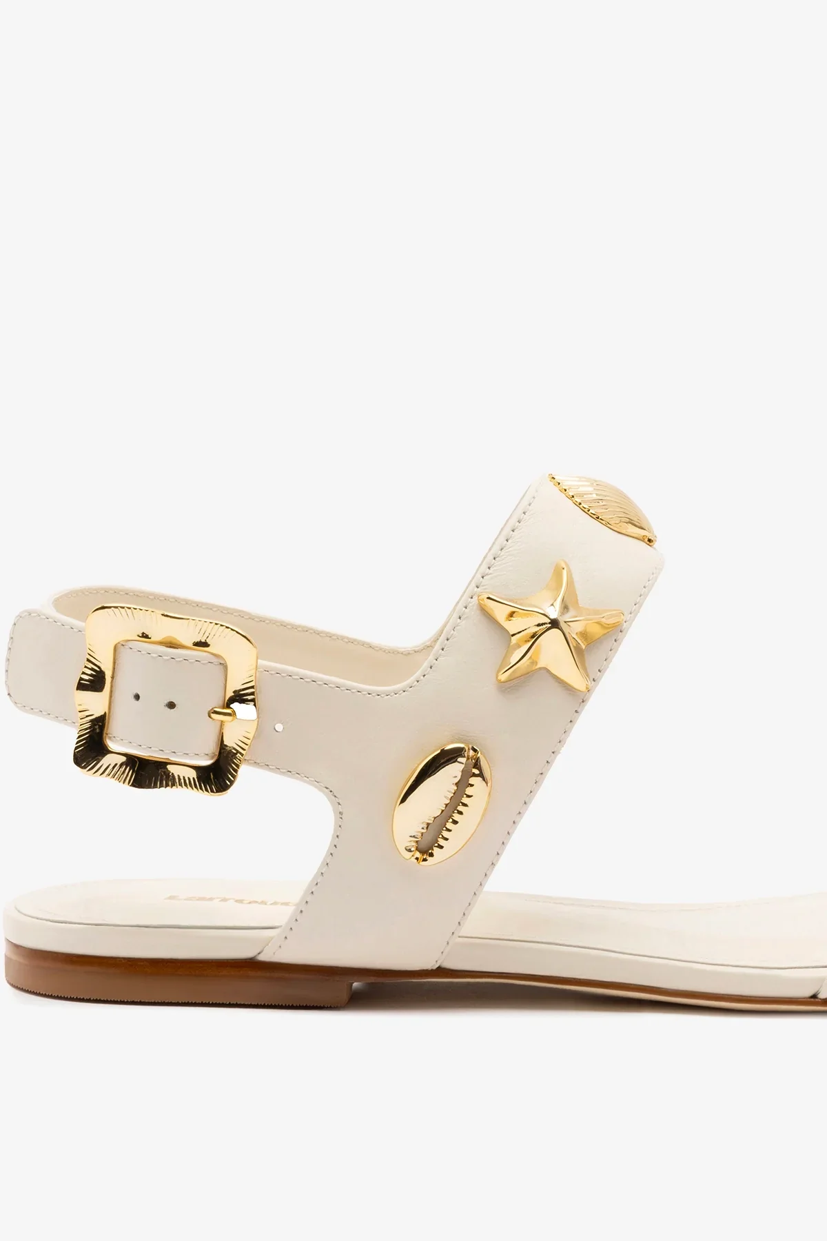 Sandália Flat Madison Couro Off White - Image 3