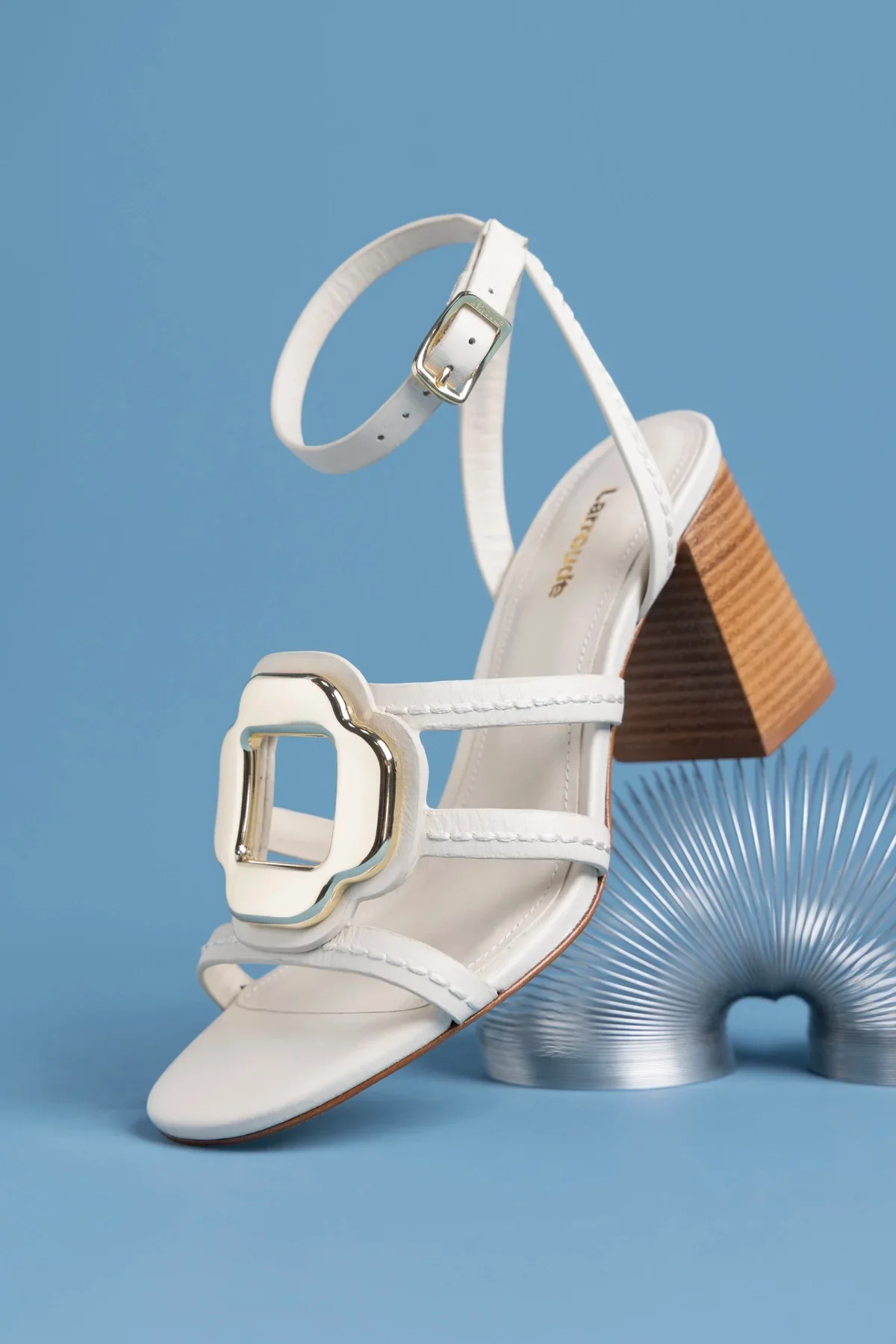 Sandália Margherita Block Couro Off White - Image 2