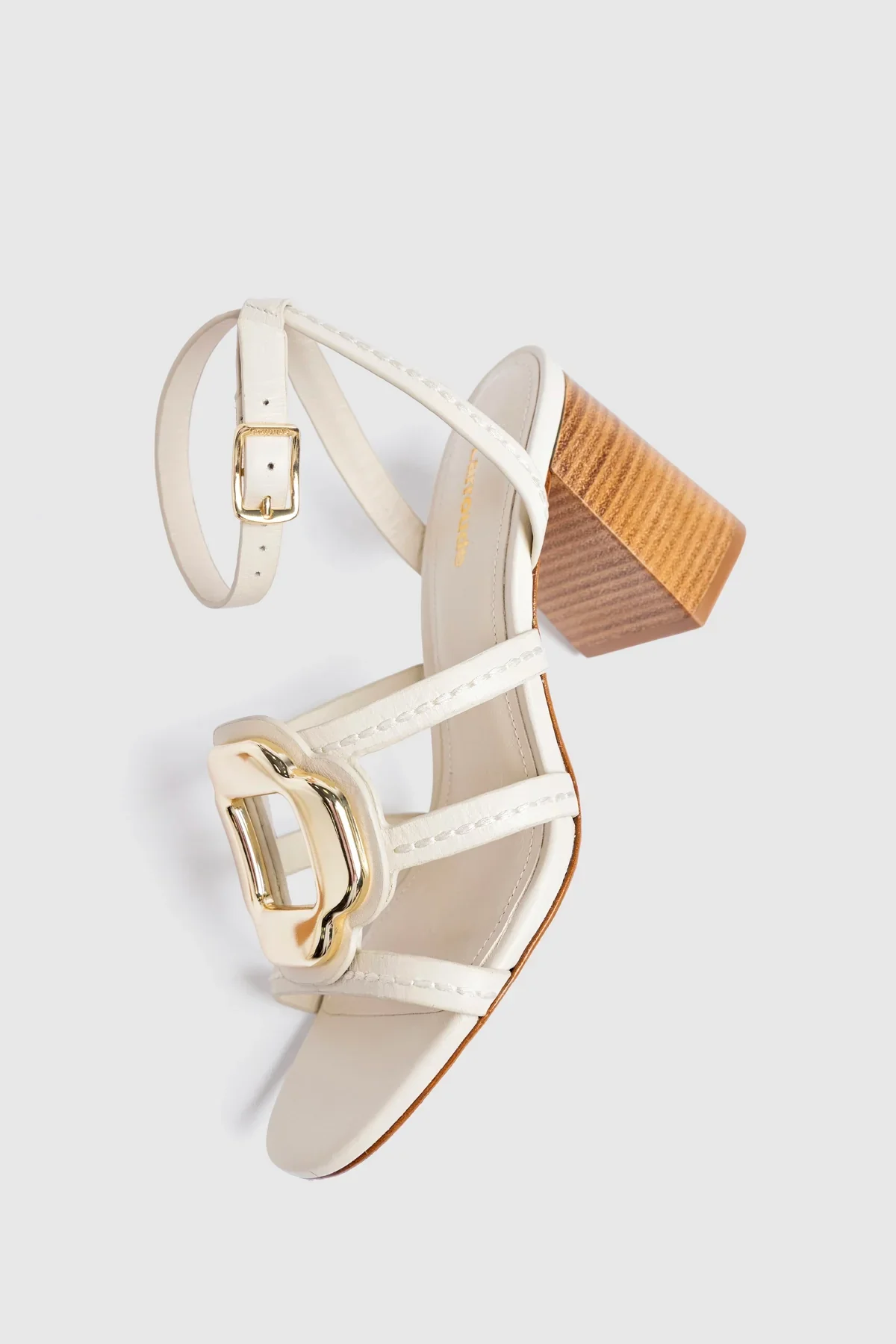 Sandália Margherita Block Couro Off White - Image 6