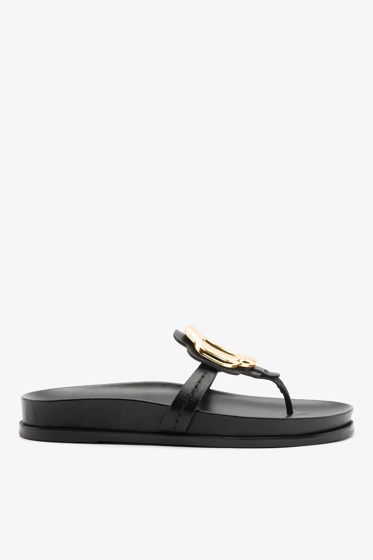 Sandália Margherita Sport Couro Preto