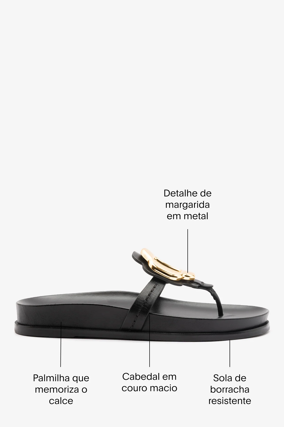 Sandália Margherita Sport Couro Preto - Image 5