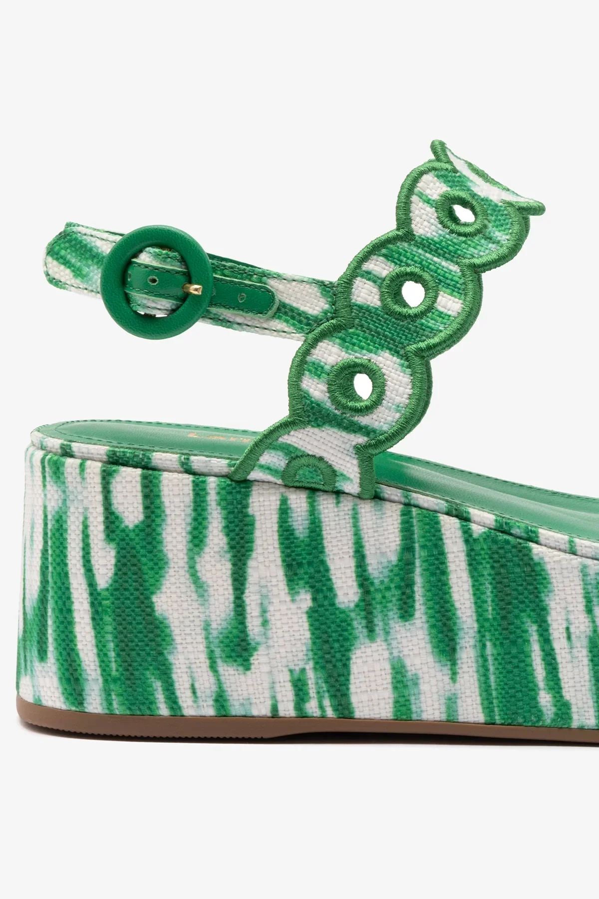 Flatform Florence Ráfia Tie Dye Verde - Image 4