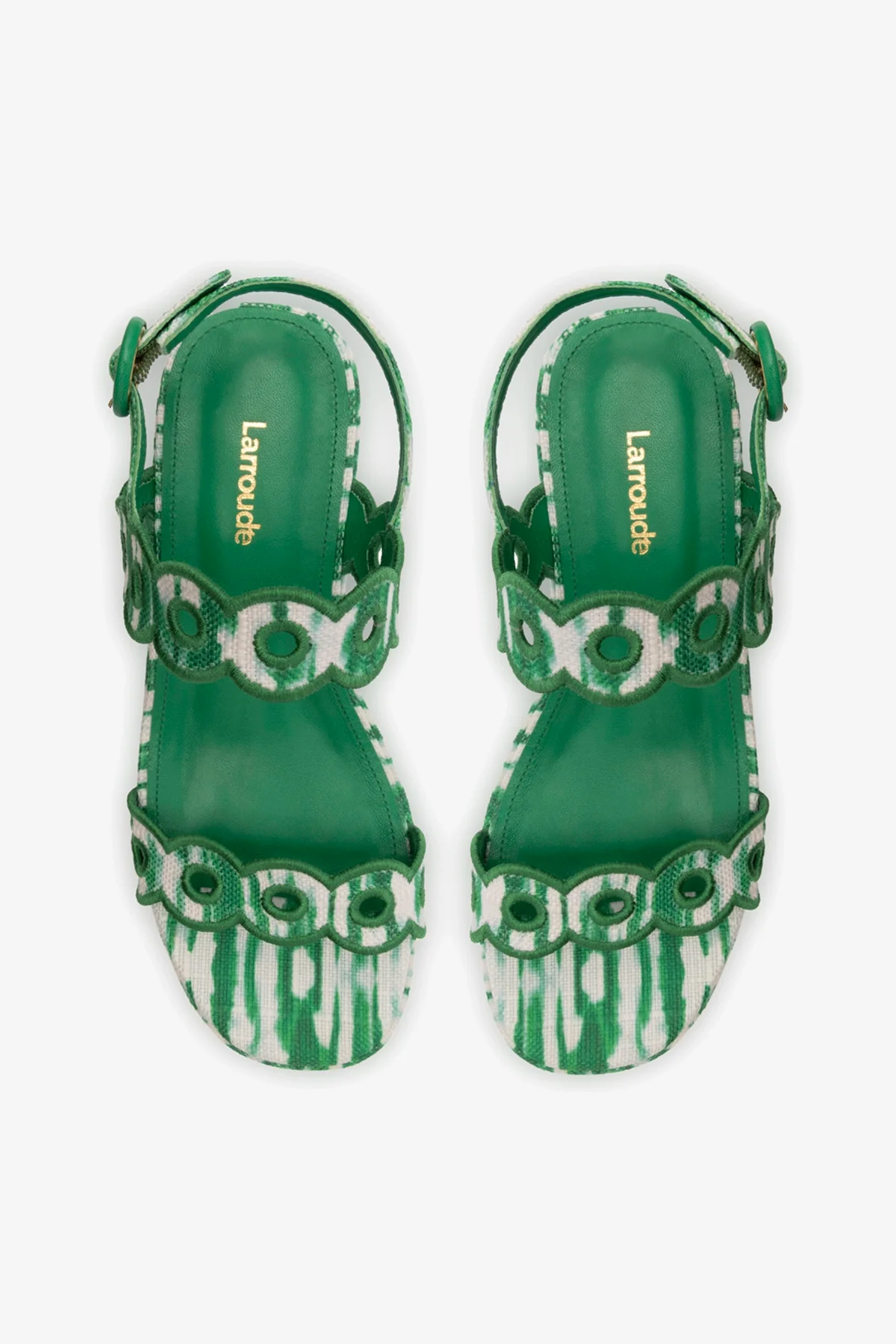 Flatform Florence Ráfia Tie Dye Verde - Image 6