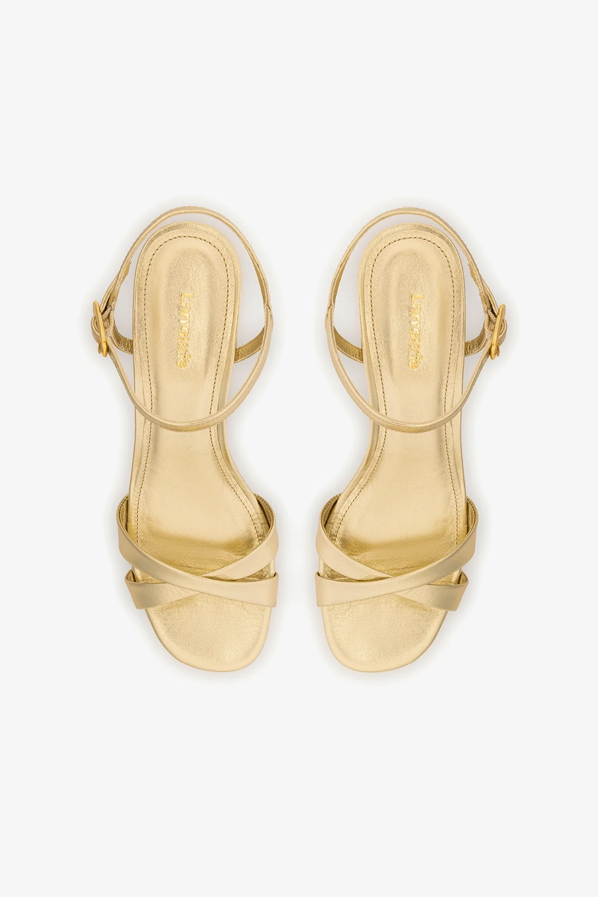 Sandália Plataforma Bianca Low Couro Dourado - Image 7