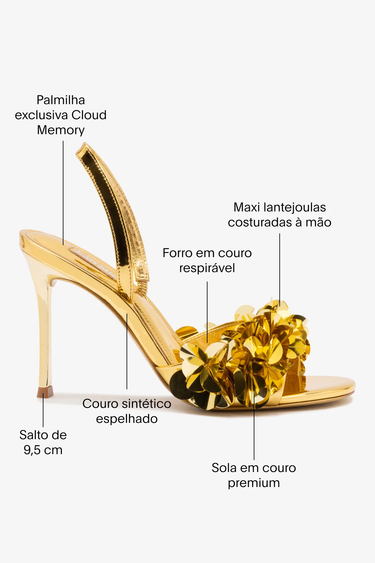 Sandália Morgan Espelhado Dourado - Image 5