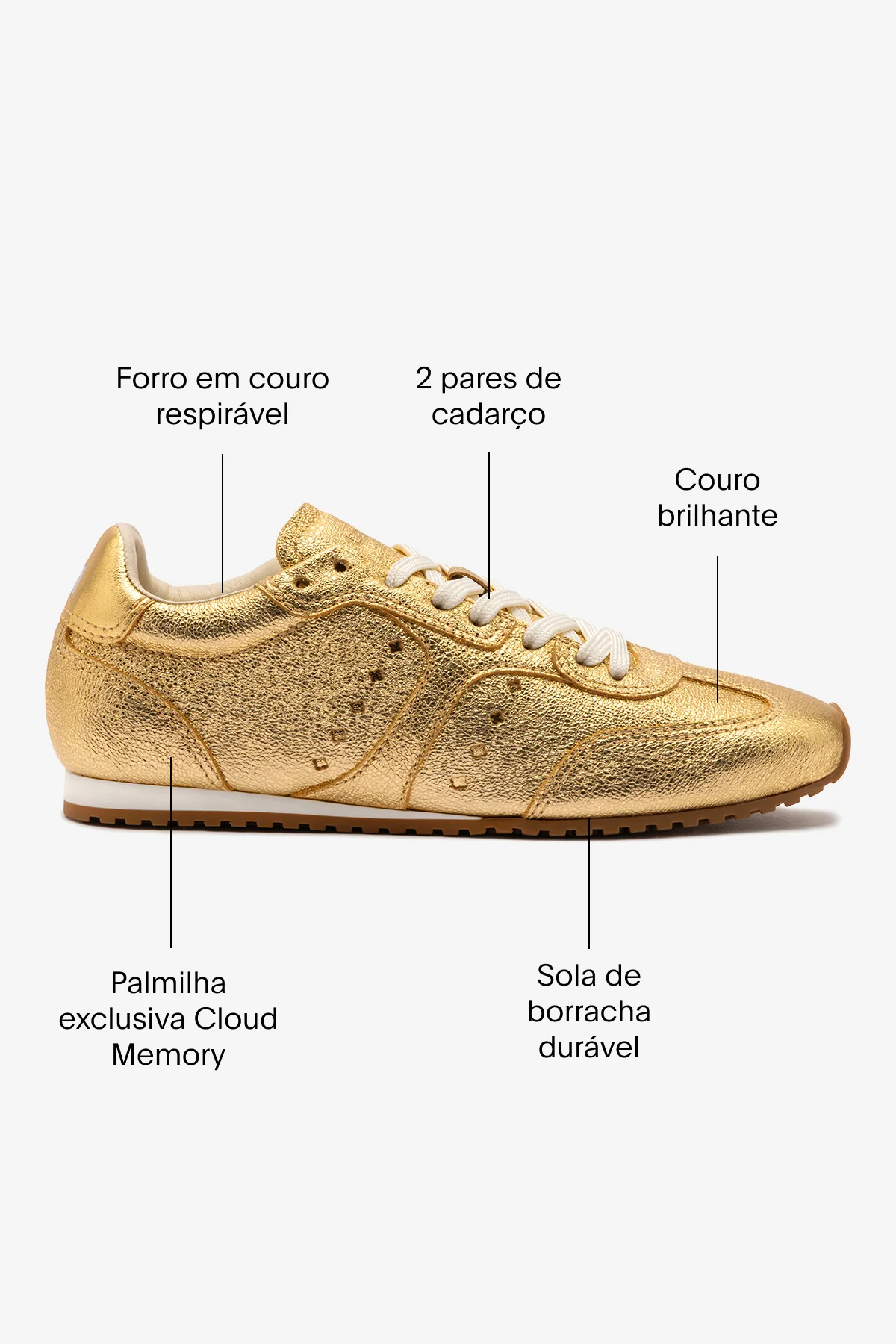 Tênis Stella Couro Dourado - Image 7