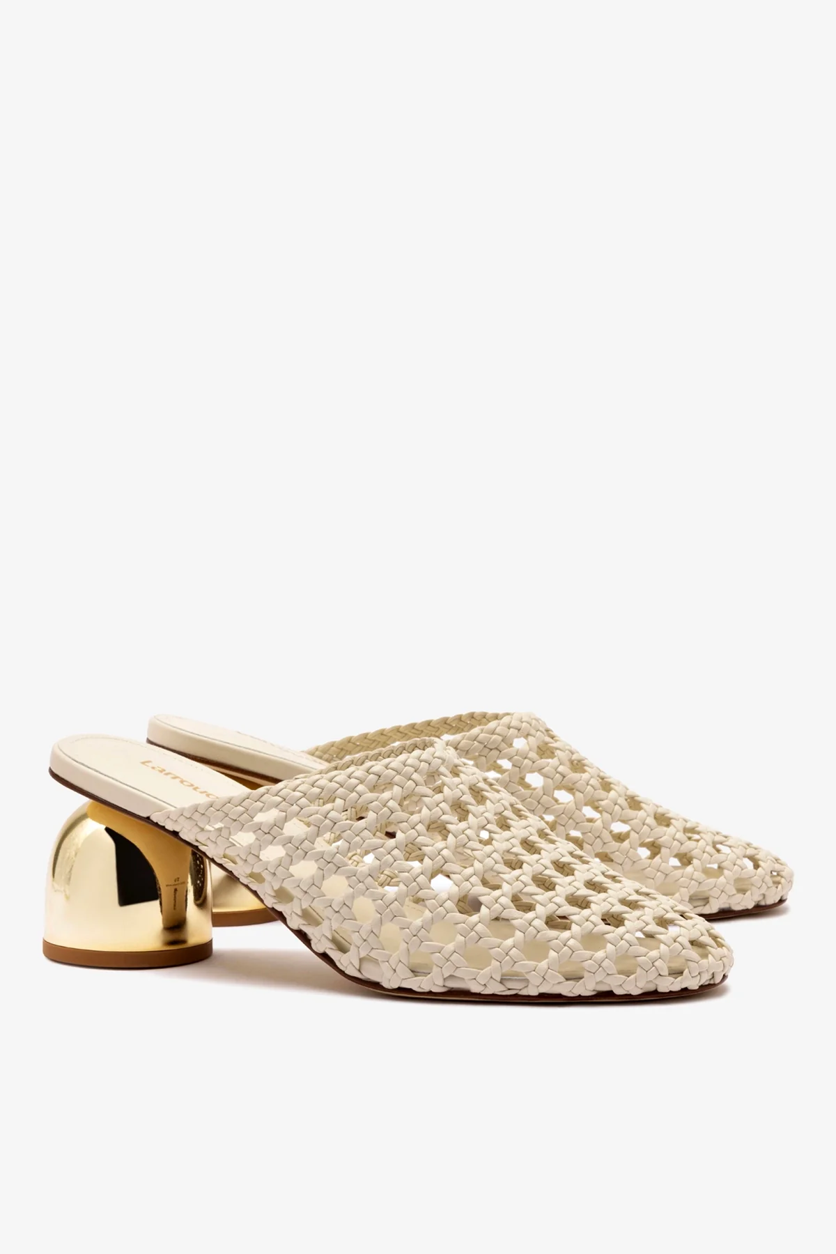 Mule Dew Drop Macramê Couro Off White - Image 3