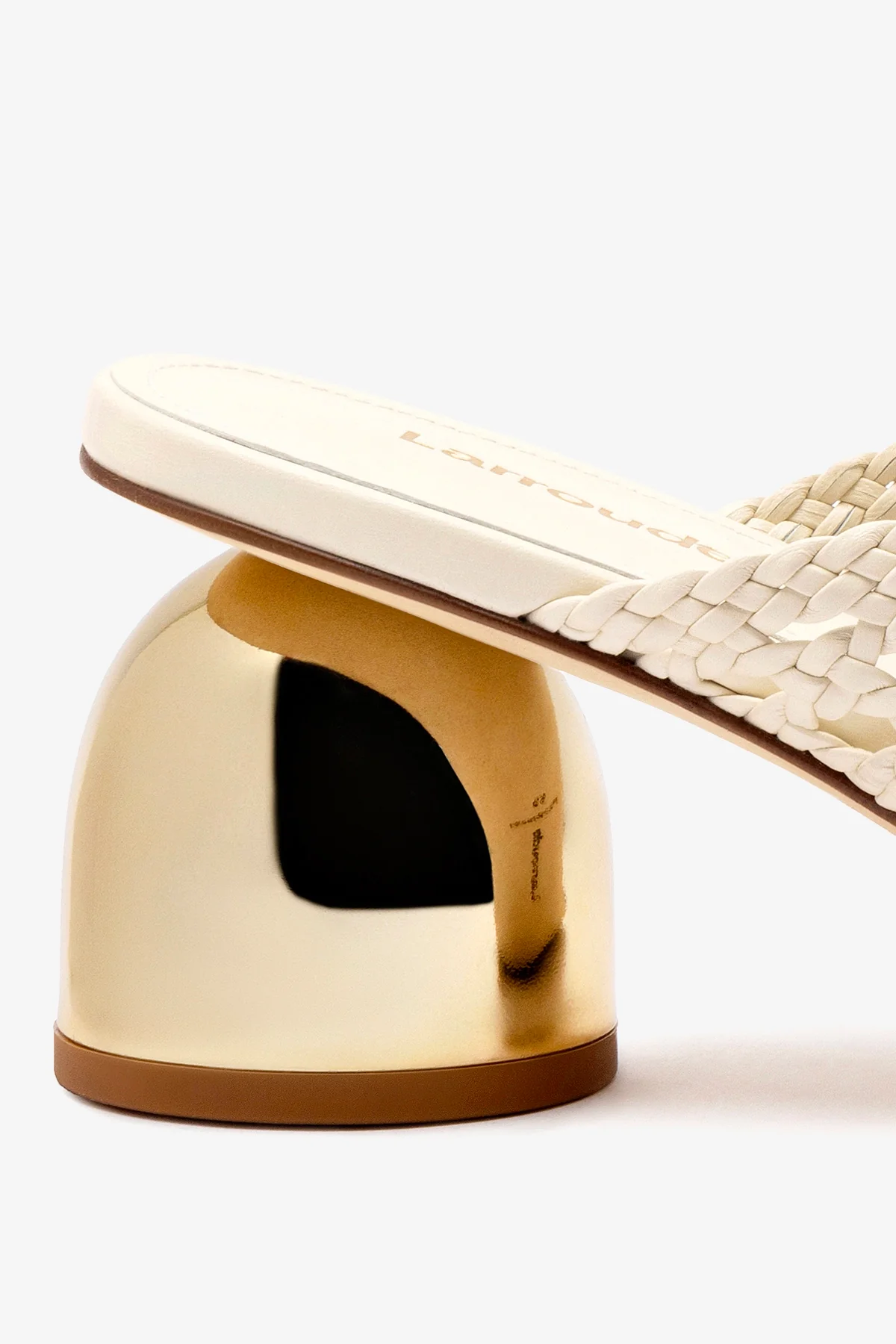 Mule Dew Drop Macramê Couro Off White - Image 4