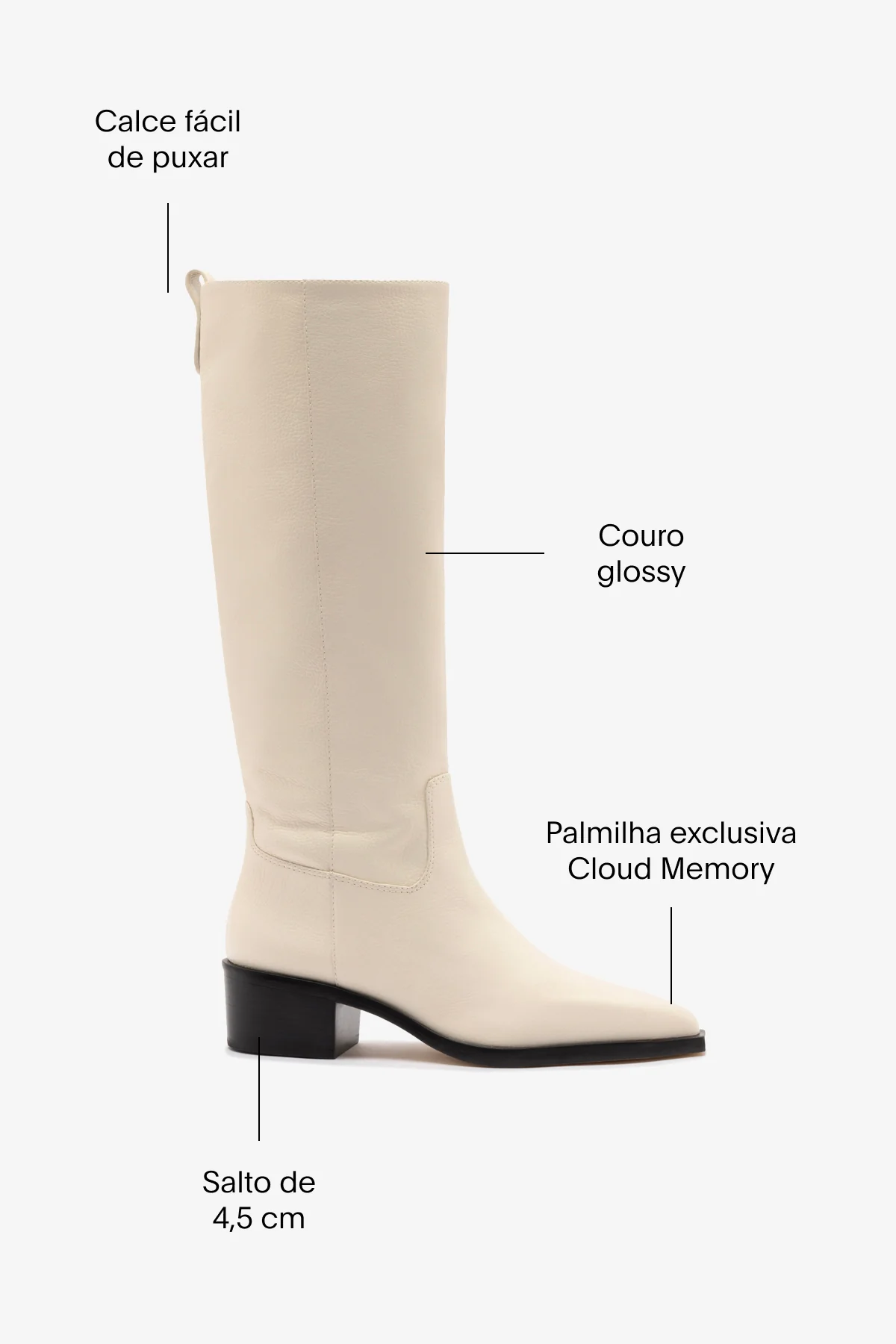 Bota Florencia Couro Off White - Image 4