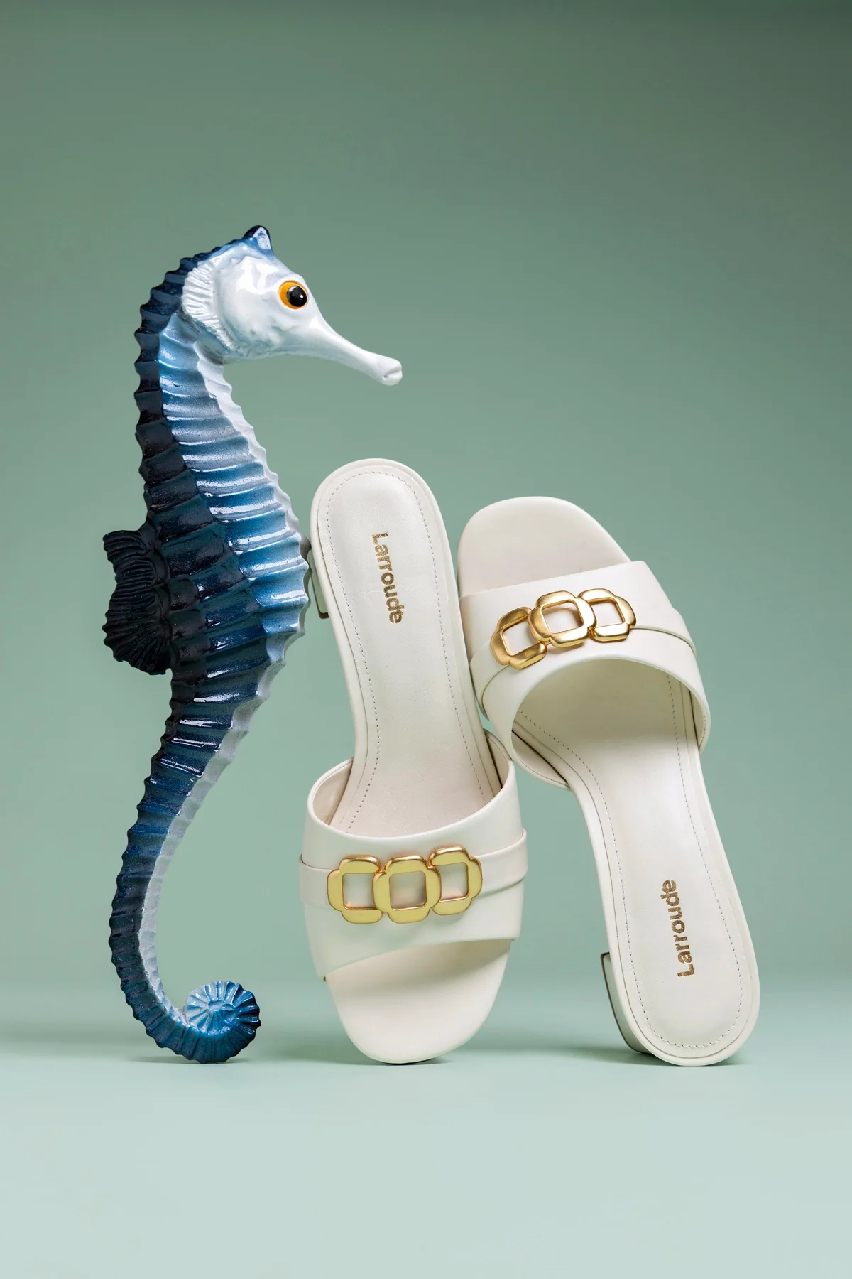 Mule Franca Couro Off White - Image 2