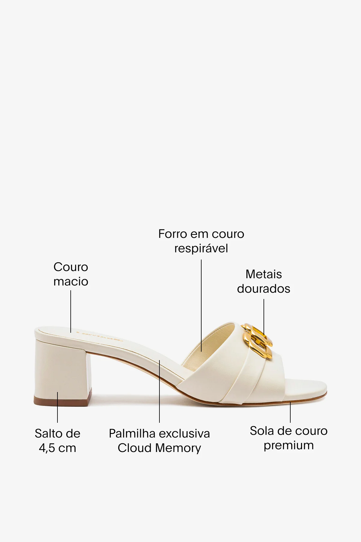 Mule Franca Couro Off White - Image 5