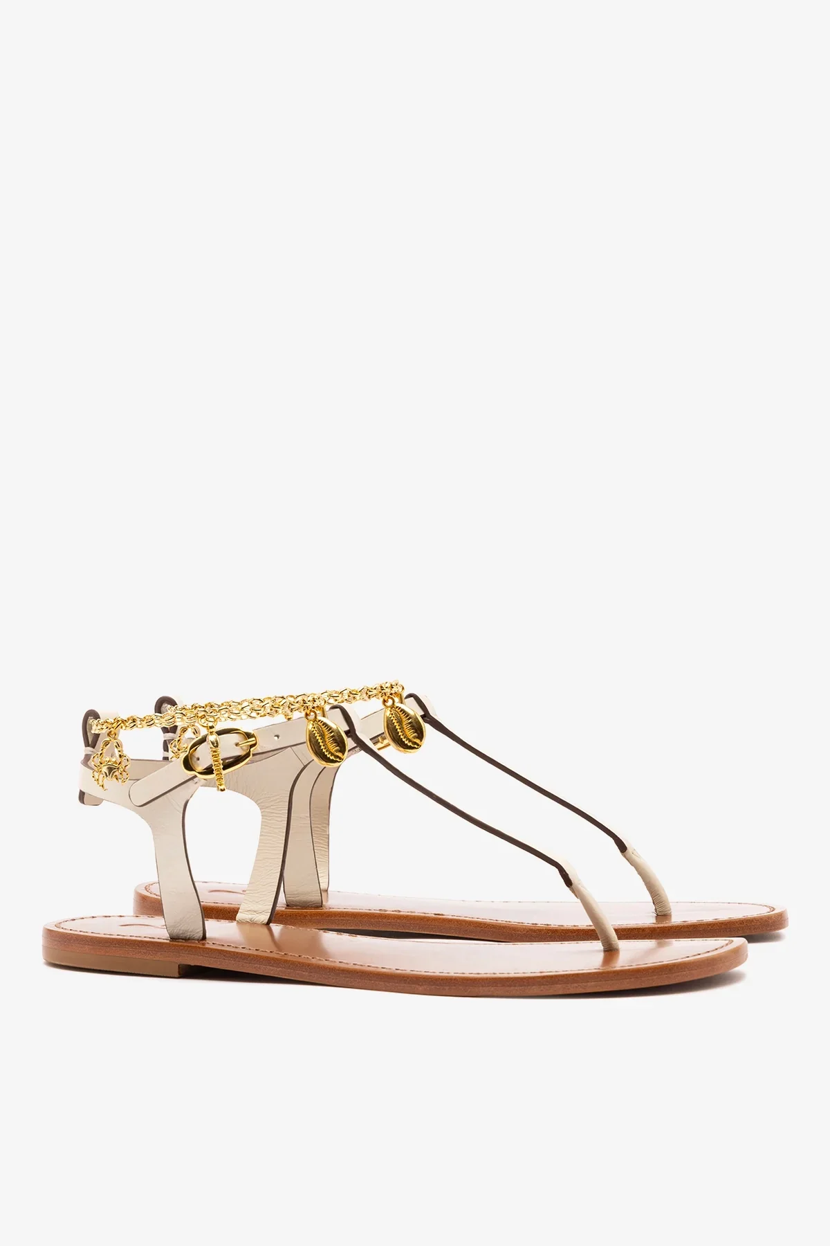 Sandália Flat Gipsy Couro Off White - Image 3