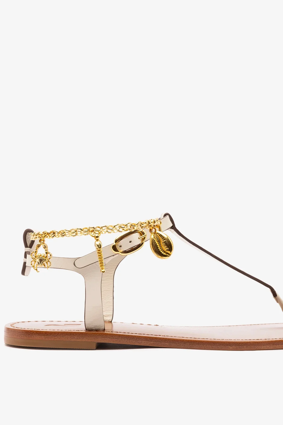 Sandália Flat Gipsy Couro Off White - Image 5