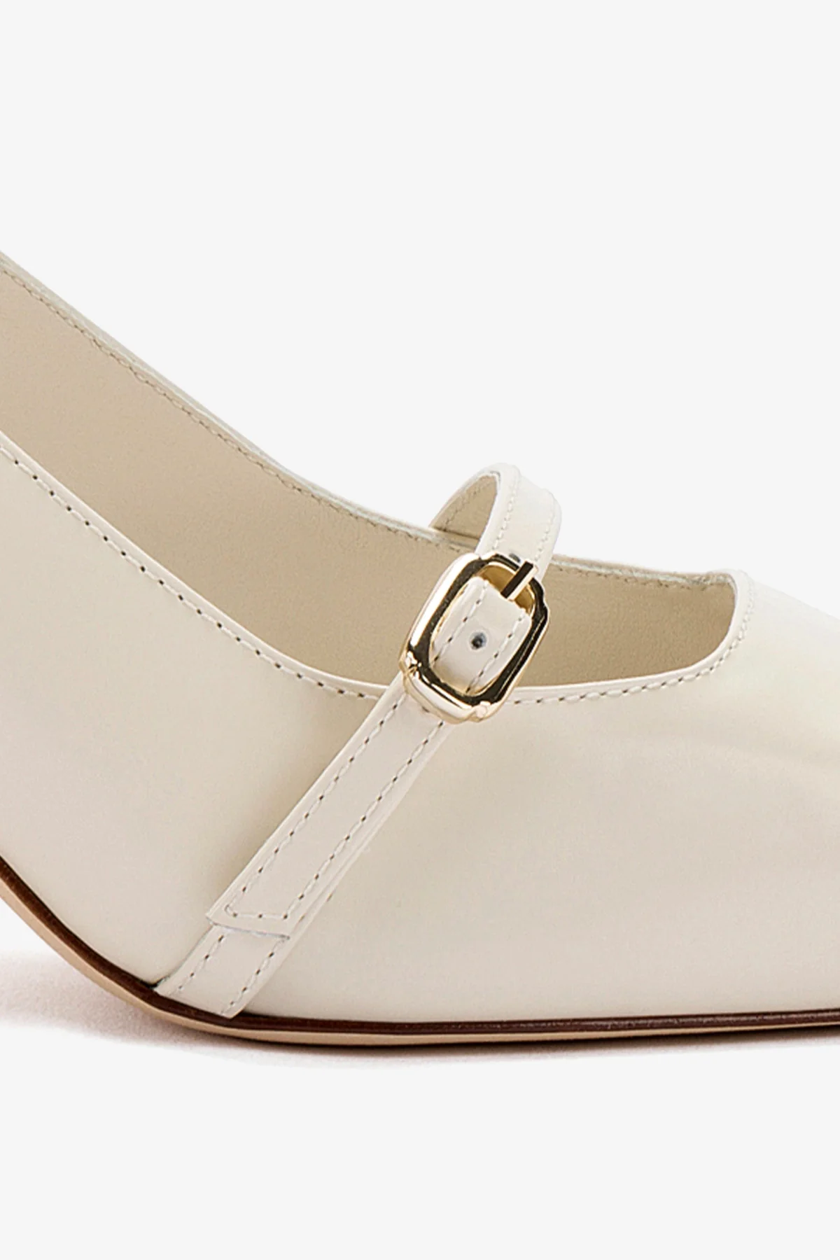 Slingback Ines Couro Off White - Image 4