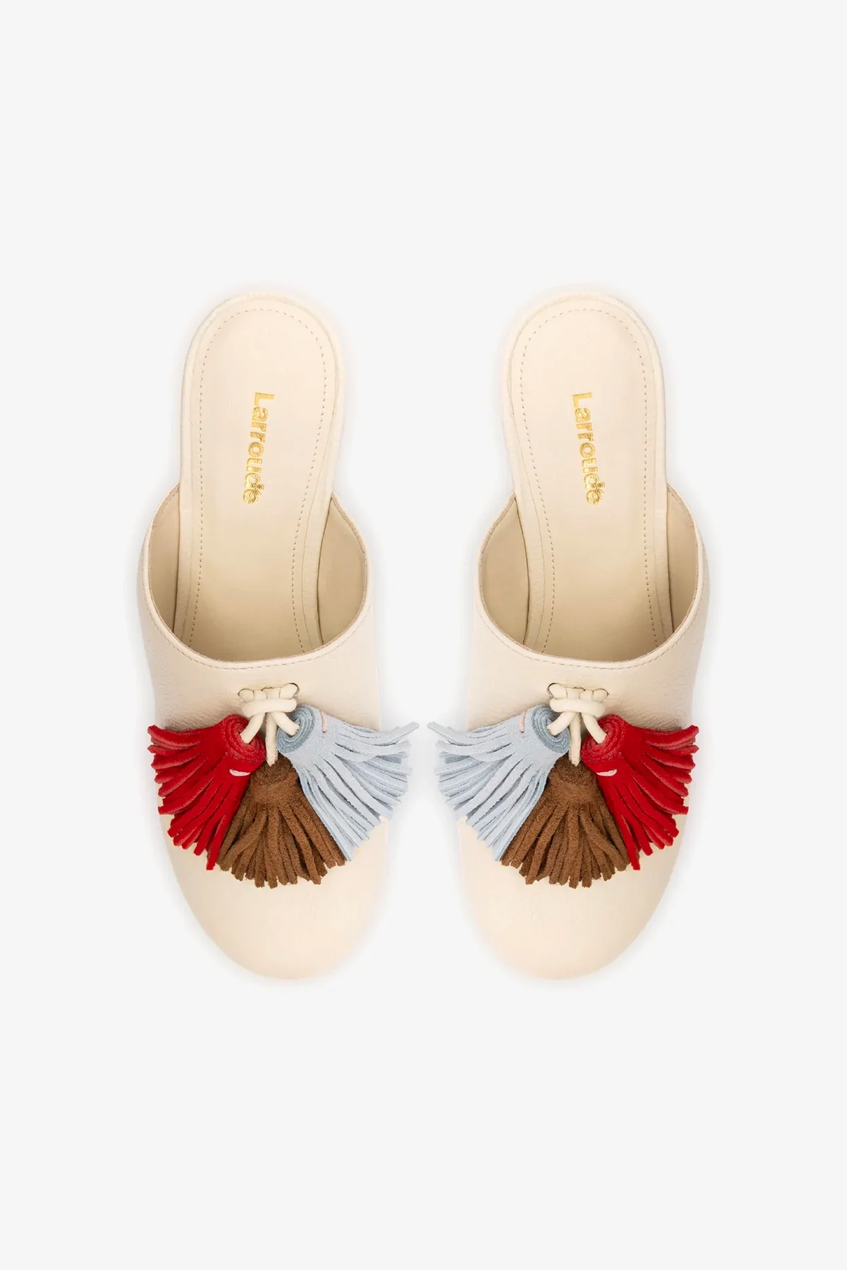 Mule Clog Plataforma Miso Wooden Tassel Couro Off White - Image 7