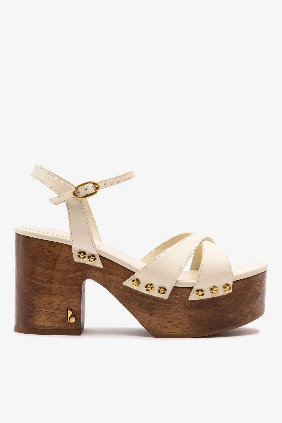 Sandália Plataforma Talitha Couro Off White