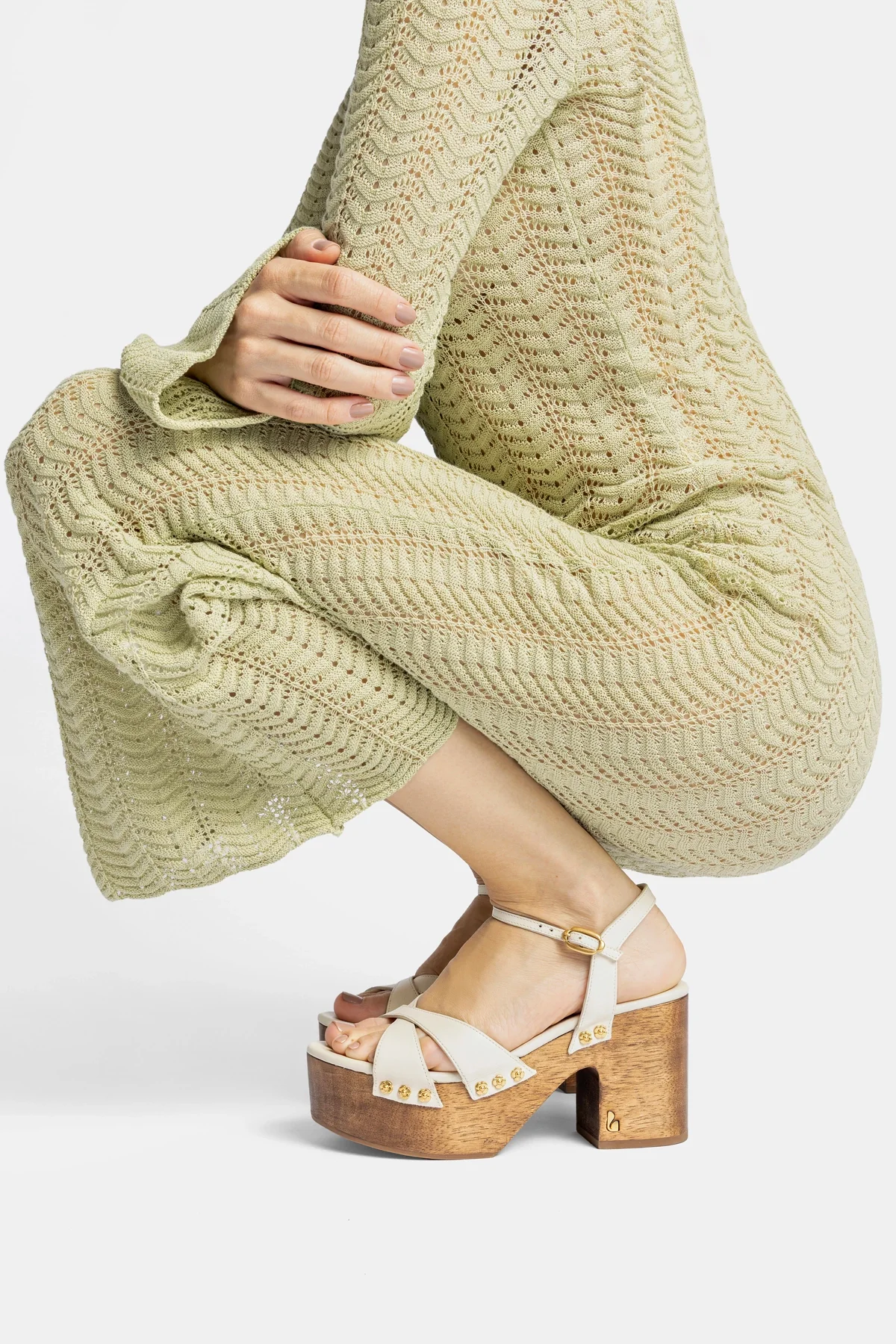 Sandália Plataforma Talitha Couro Off White - Image 2