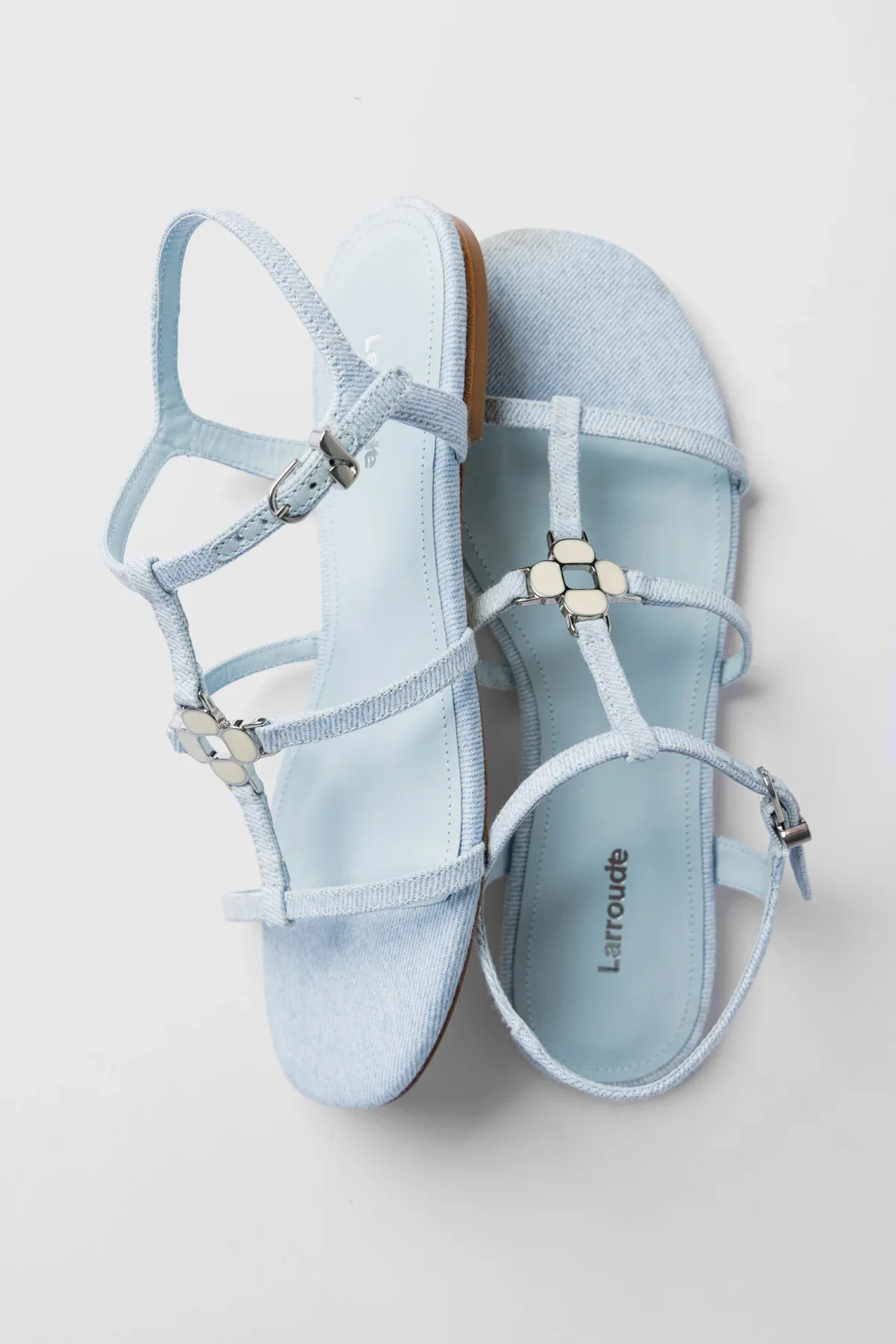 Sandália Flat Hana Jeans Azul - Image 2