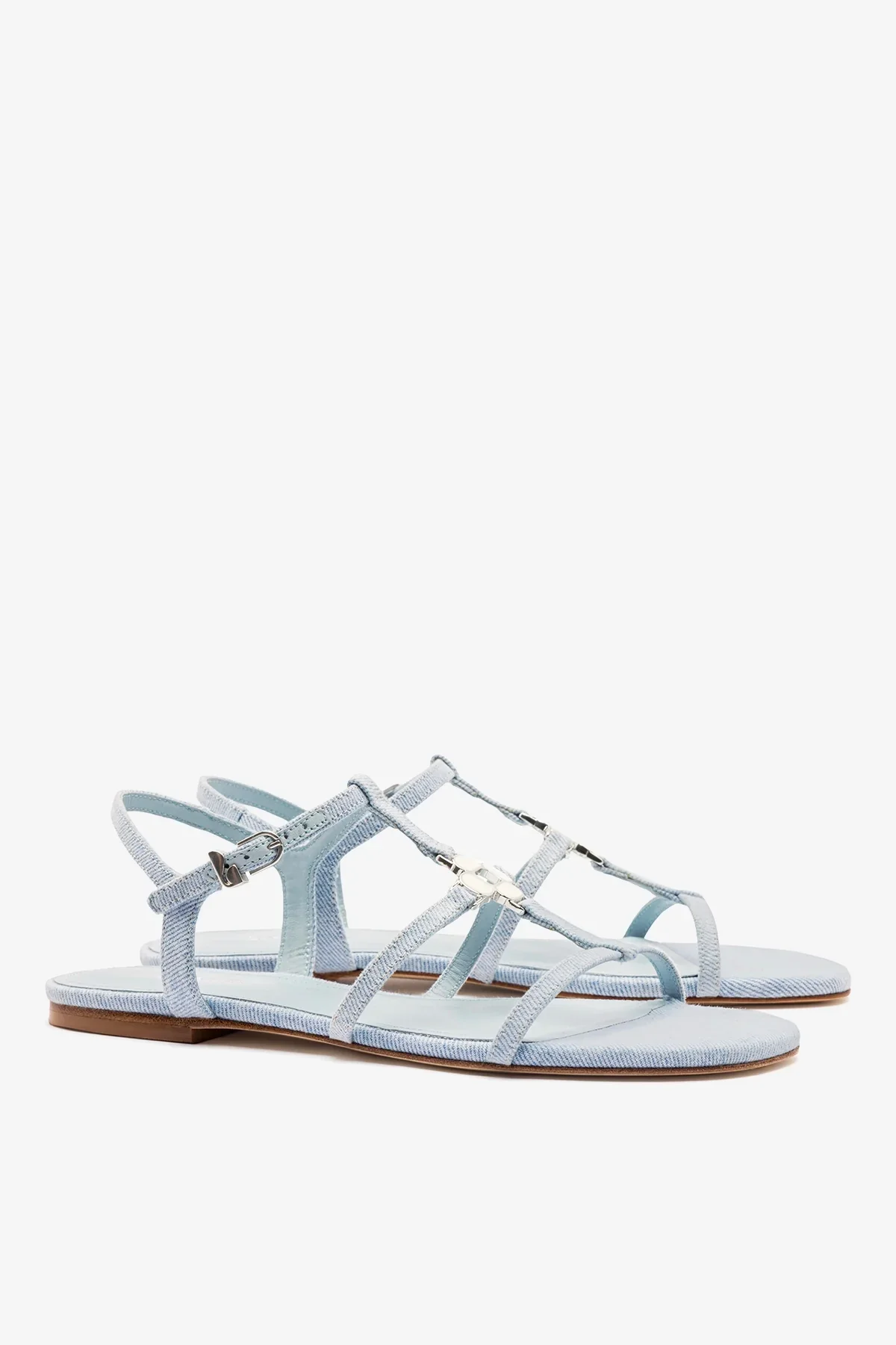 Sandália Flat Hana Jeans Azul - Image 3