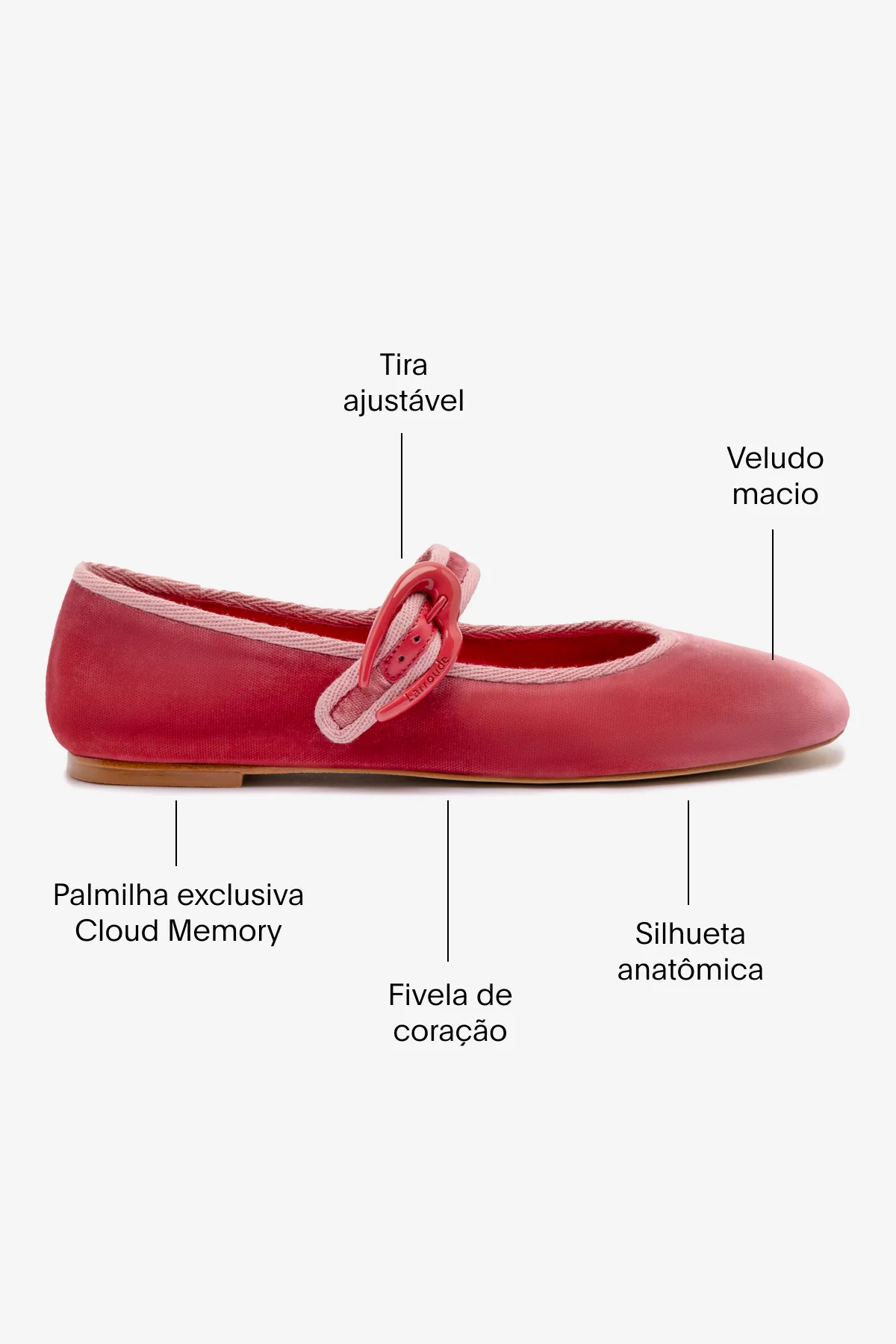 Sapatilha Verona Veludo Rosa - Image 5