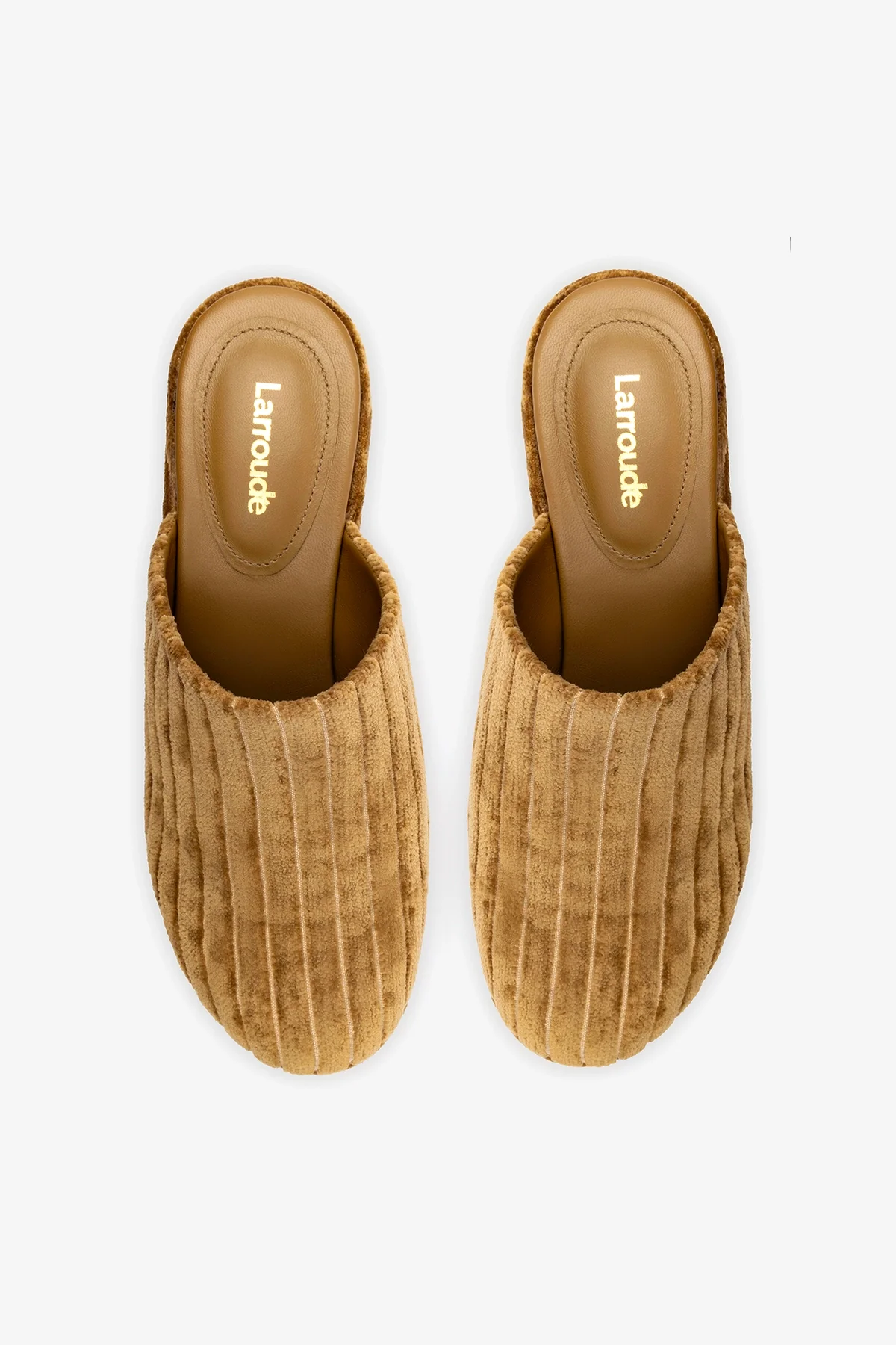 Mule Clog Plataforma Miso Veludo Caramelo - Image 6