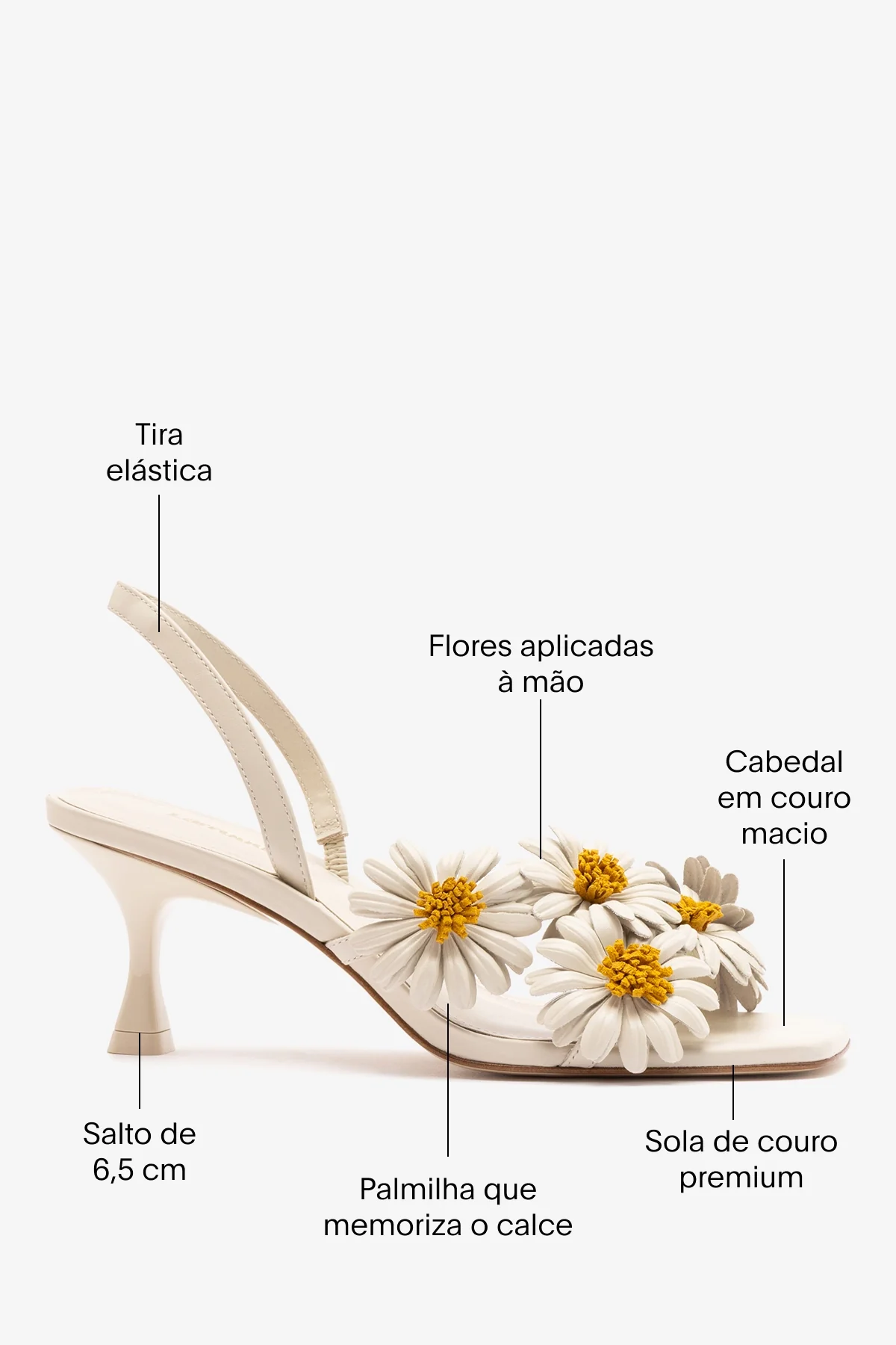 Sandália Fiore Couro Off White - Image 5