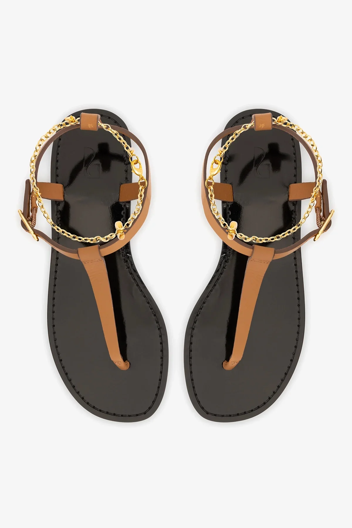 Sandália Flat Gipsy Couro Caramelo - Image 8