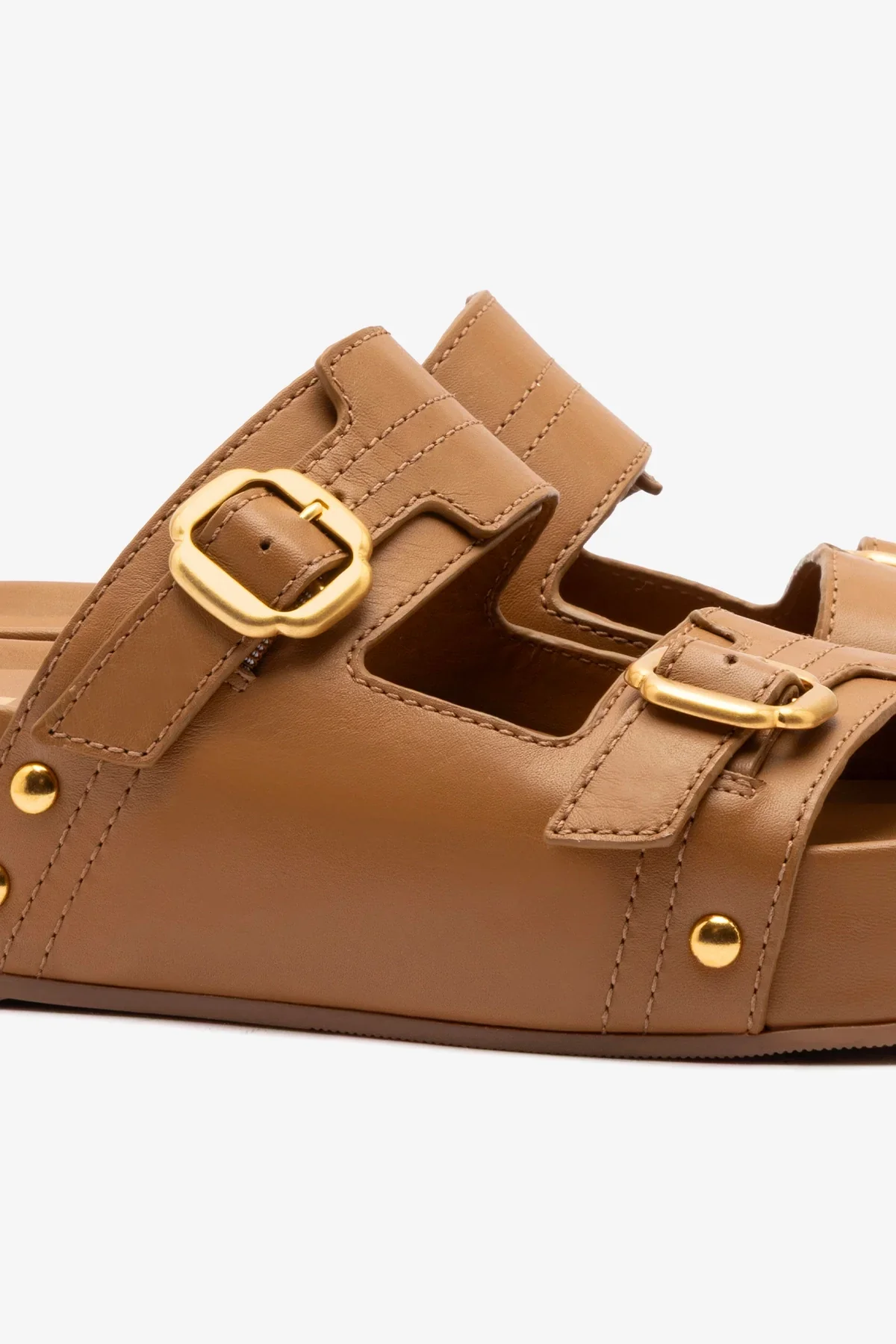 Flatform Milan Sport Couro Caramelo - Image 4