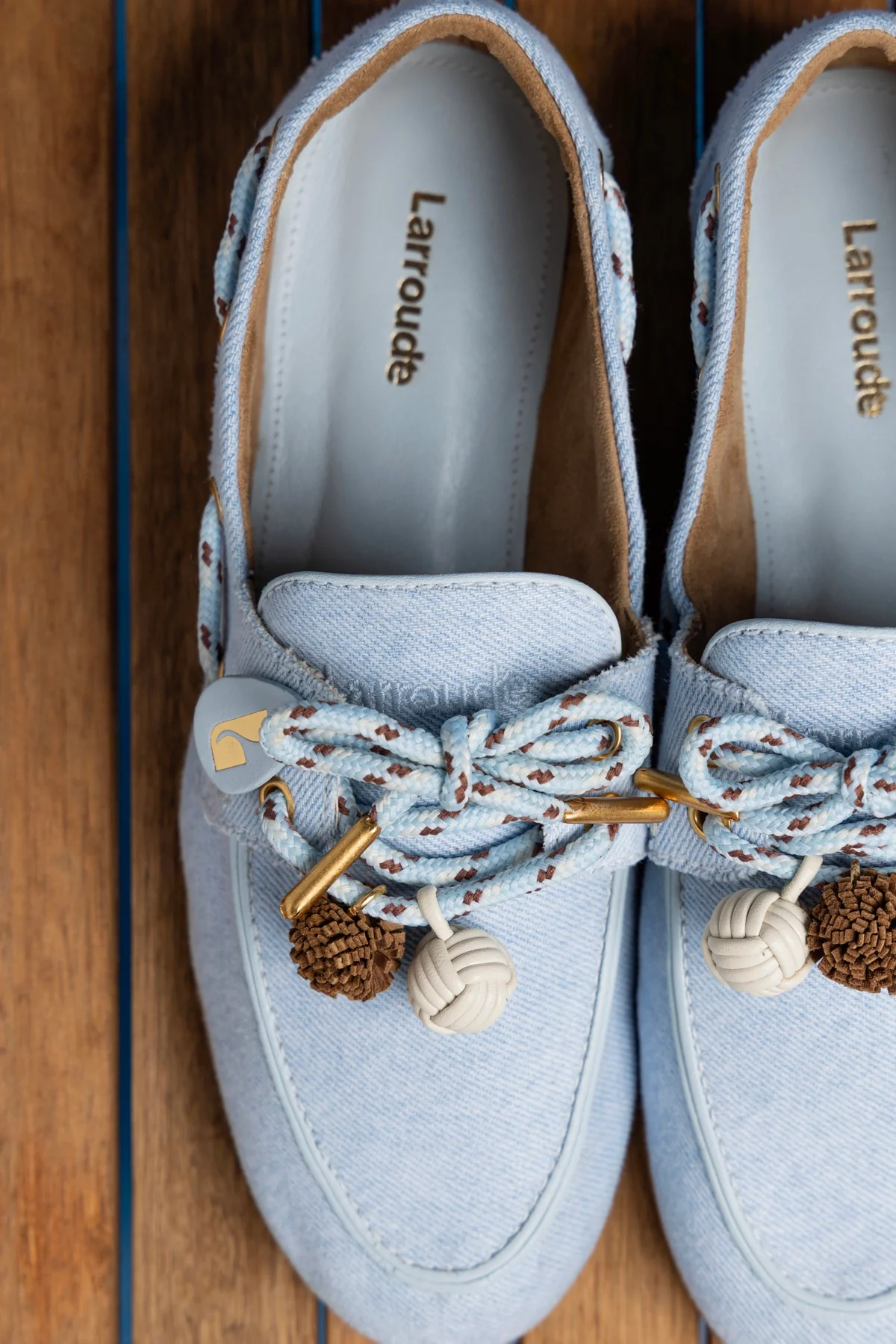 Mocassim Boat Shoe Cyprus Jeans e Couro Azul - Image 2