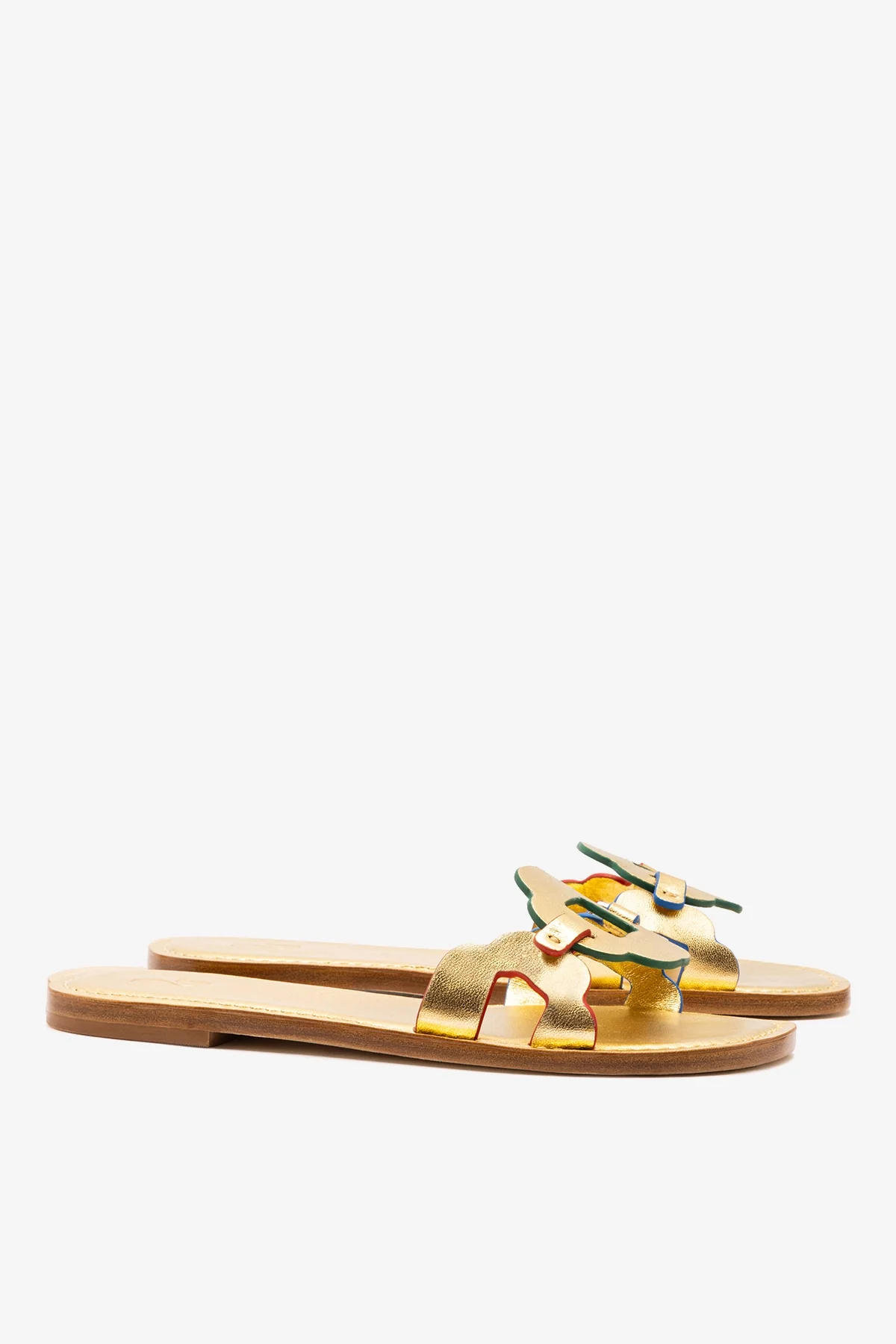 Flat Margherita Couro Dourado - Image 3