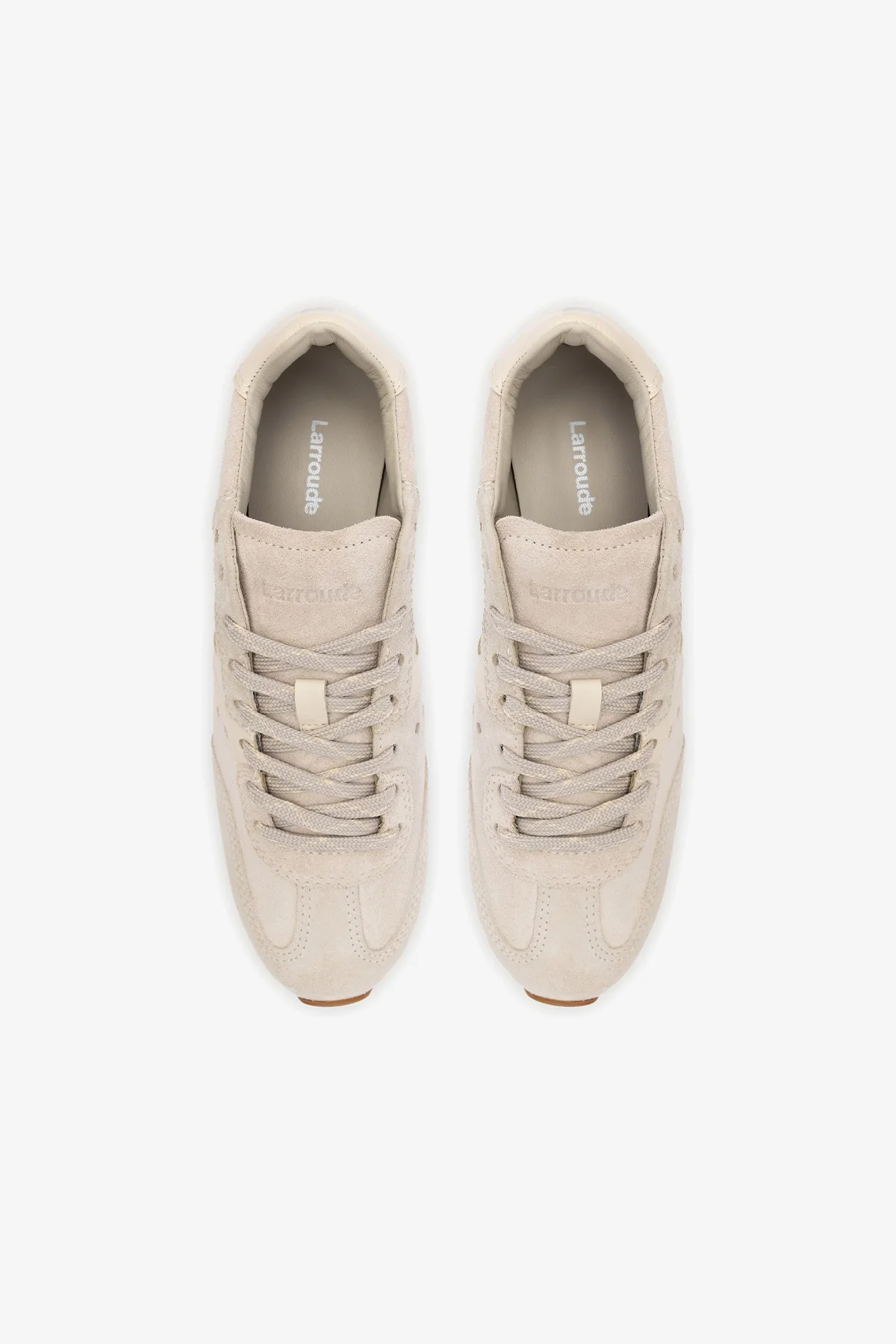 Tênis Stella Camurça Cinza e Couro Off White - Image 8