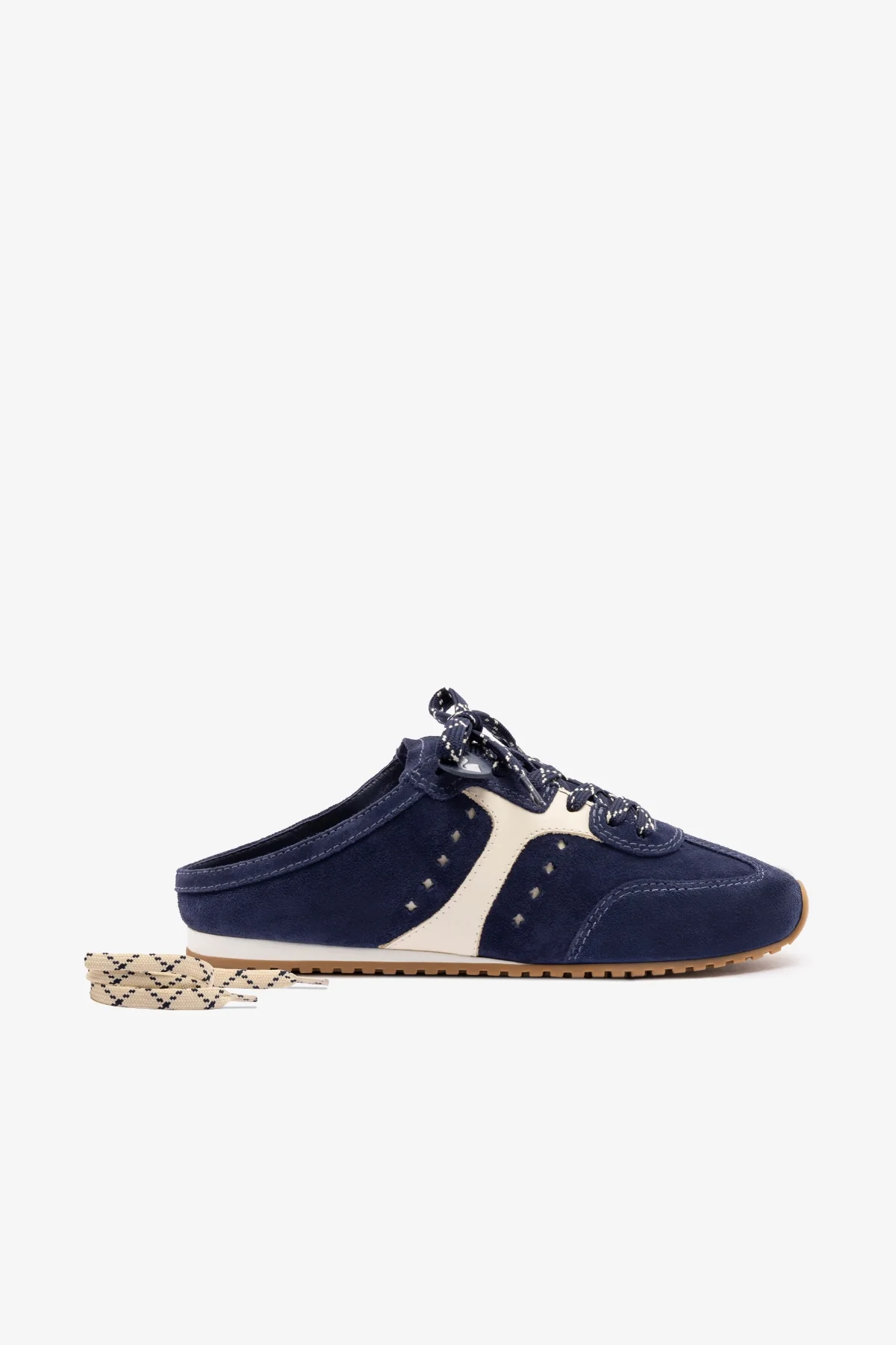 Mule Stella Camurça Azul e Couro Off White - Image 4