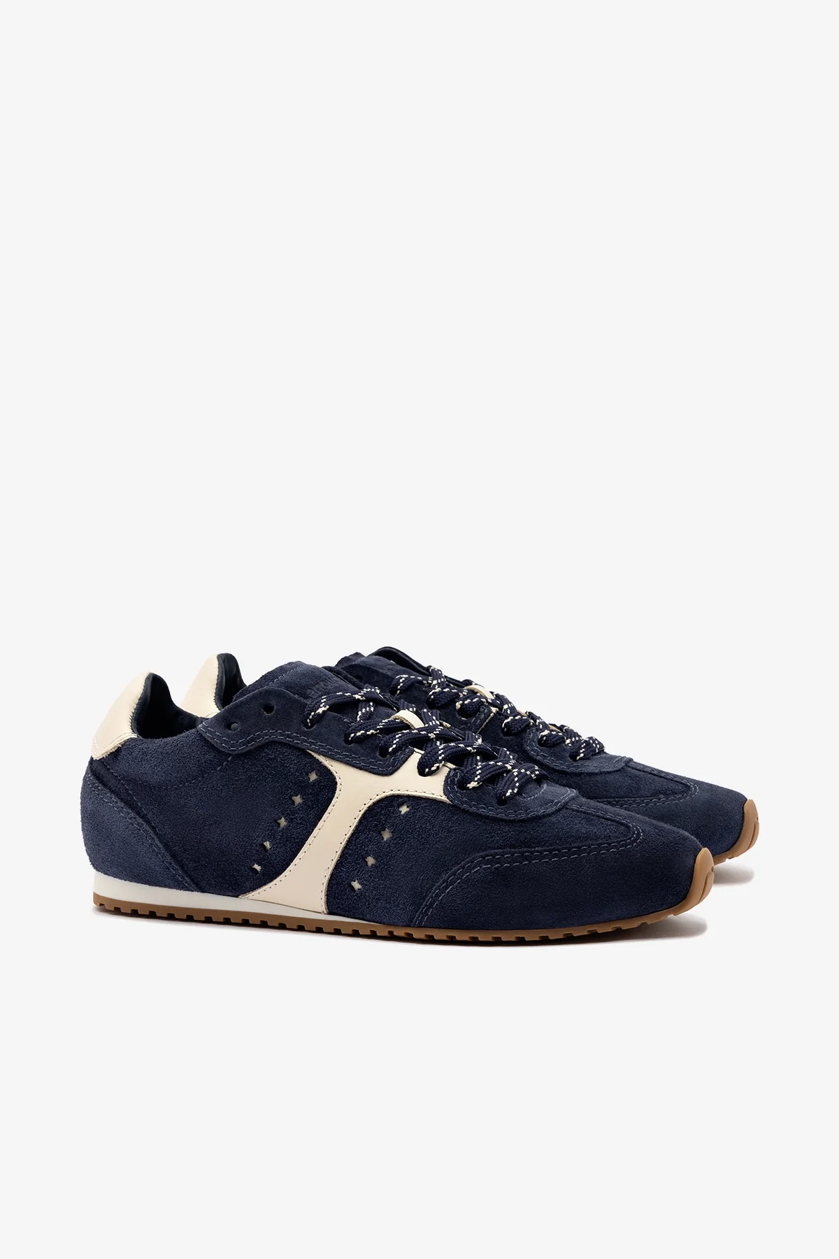 Tênis Stella Camurça Azul e Couro Off White - Image 3