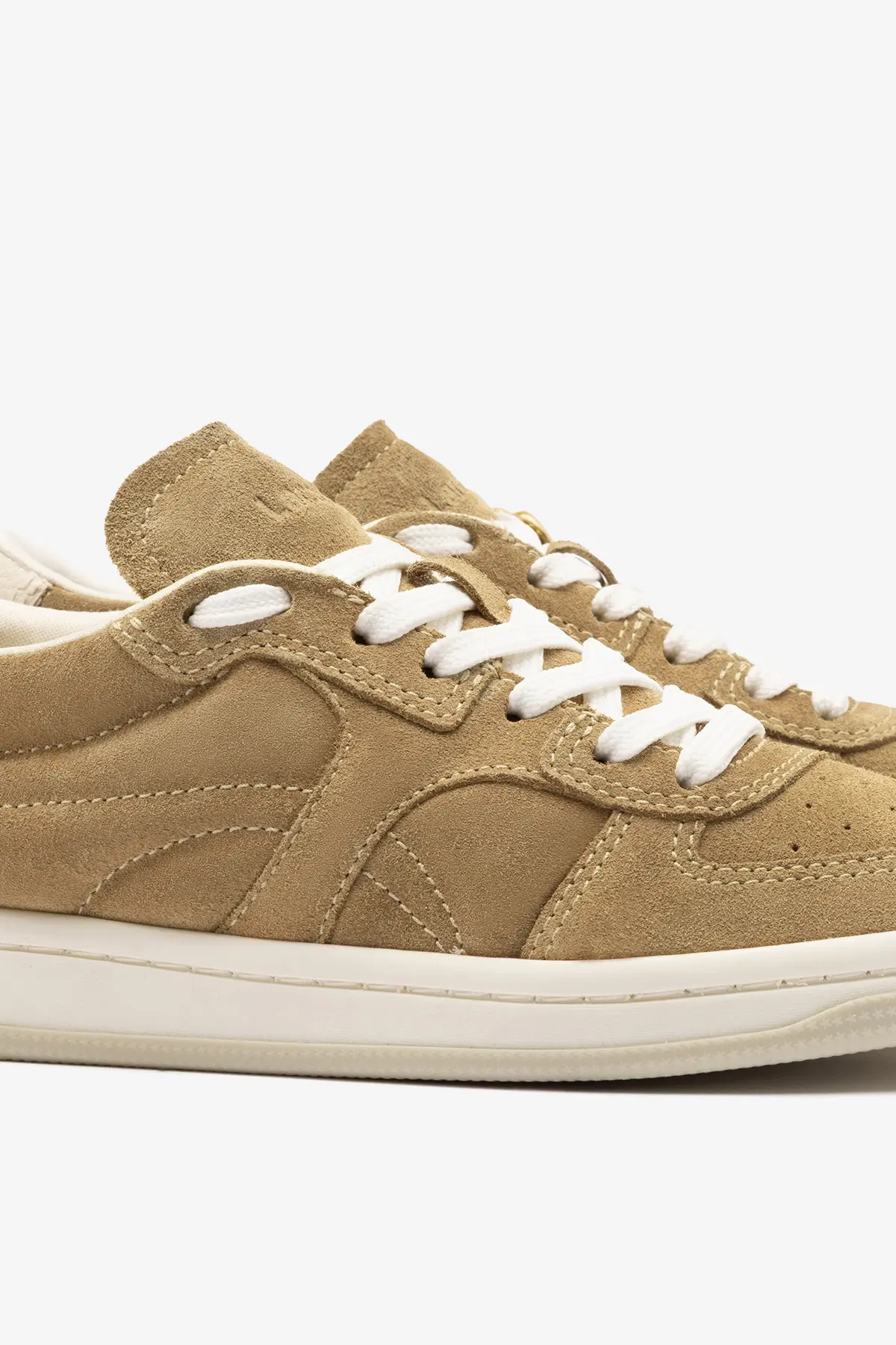 Tênis George Camurça Caramelo e Couro Off White - Image 4