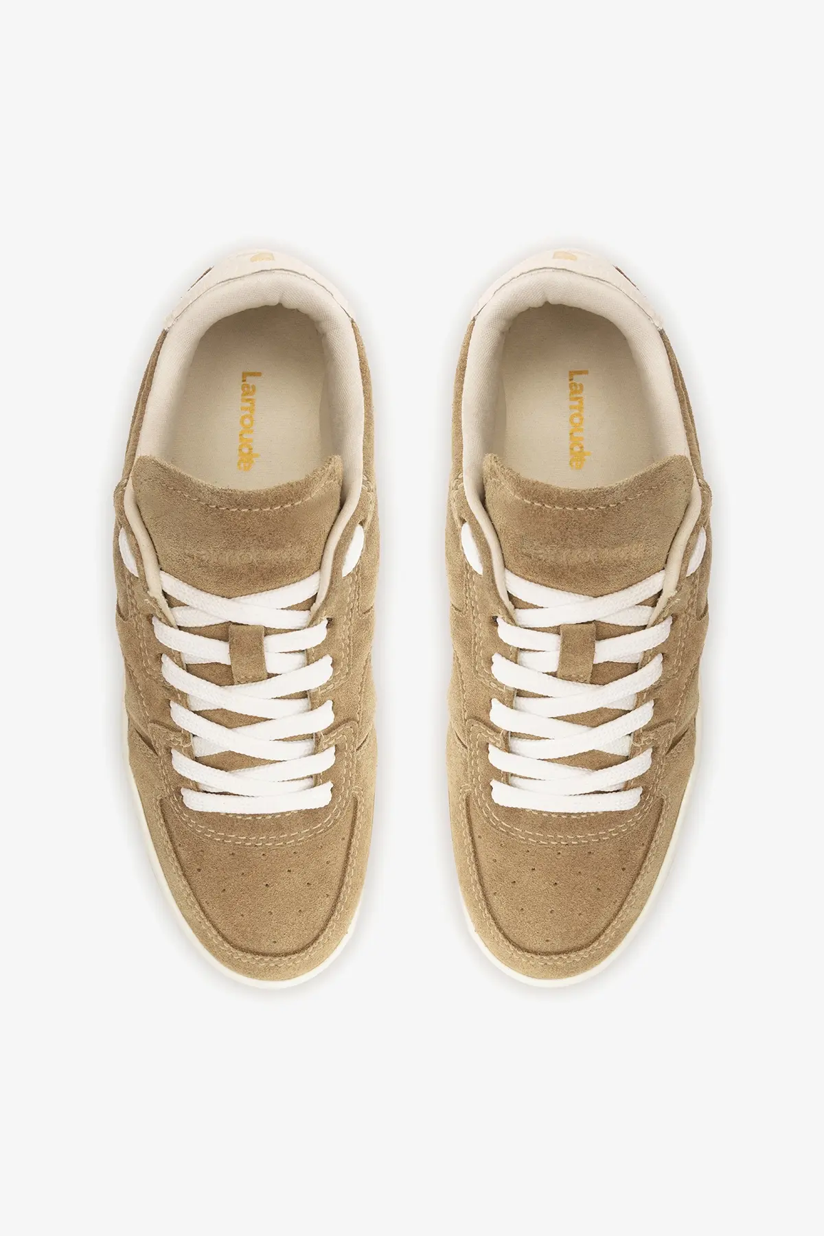 Tênis George Camurça Caramelo e Couro Off White - Image 8