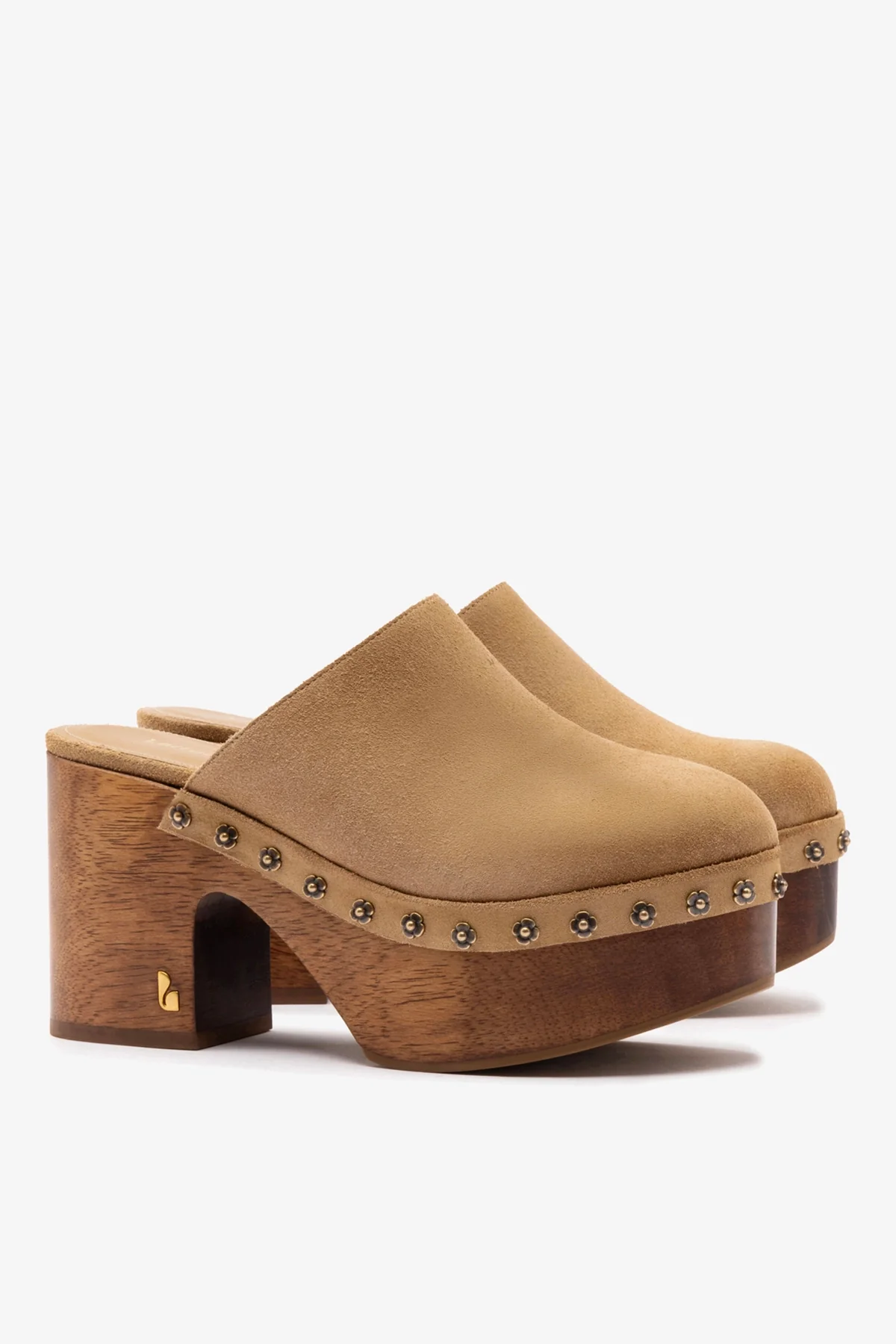 Mule Clog Plataforma Miso Camurça Caramelo - Image 3