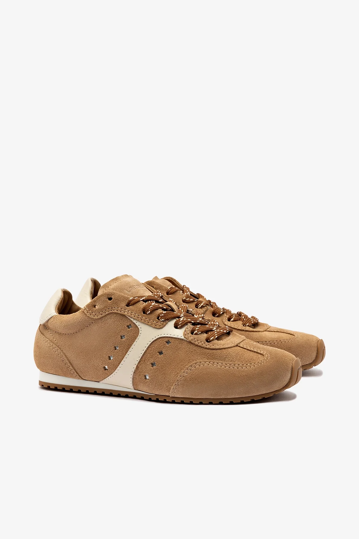 Tênis Stella Camurça Caramelo e Couro Off White - Image 3