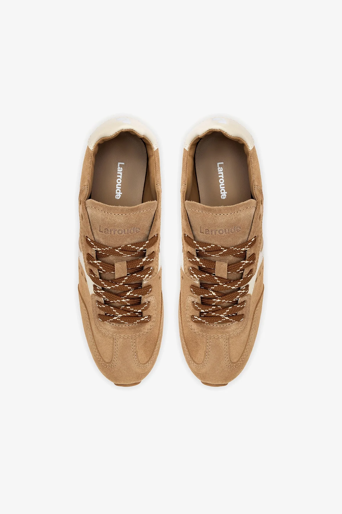 Tênis Stella Camurça Caramelo e Couro Off White - Image 8