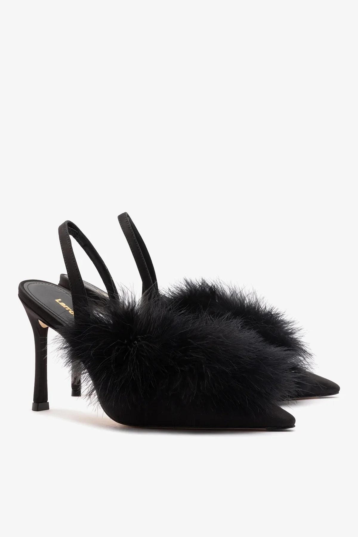 Scarpin Plume Cetim Preto - Image 3