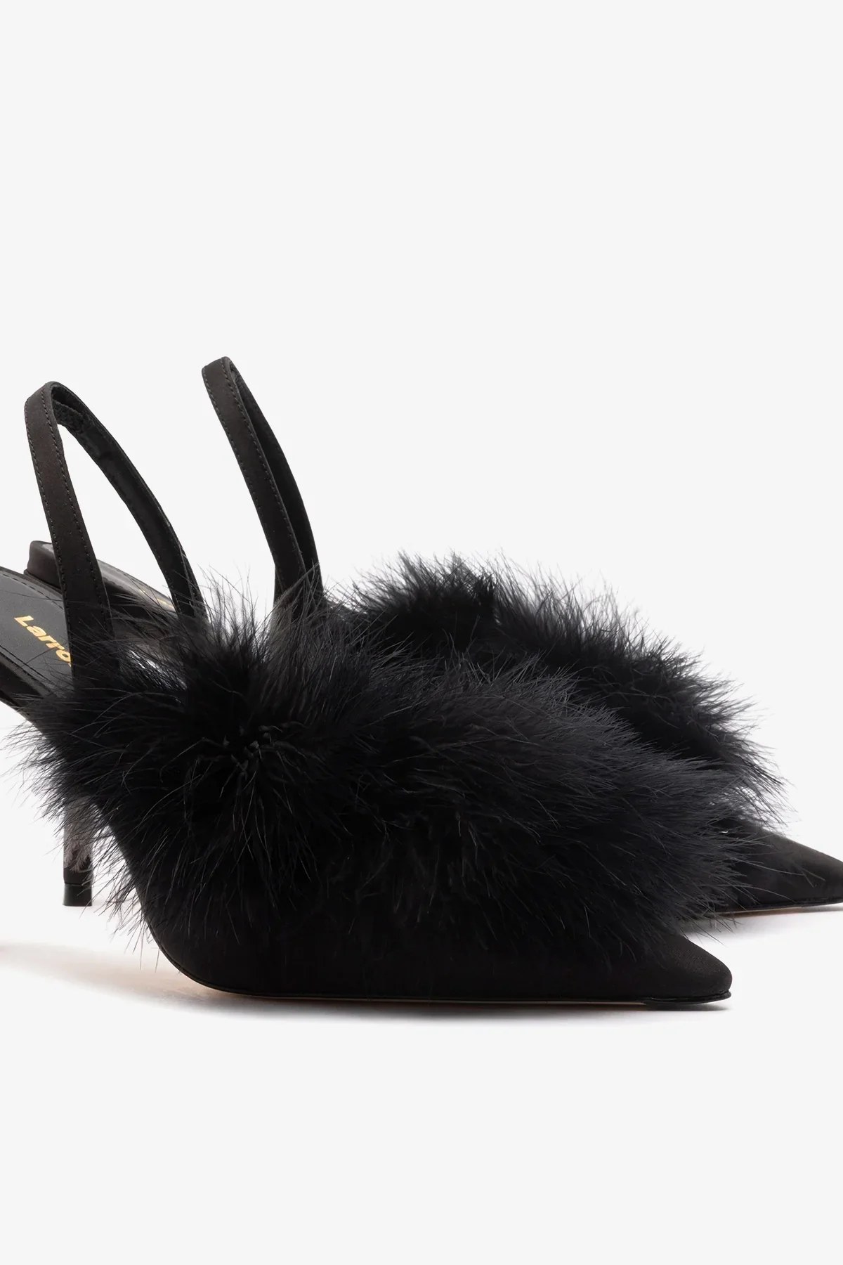 Scarpin Plume Cetim Preto - Image 4