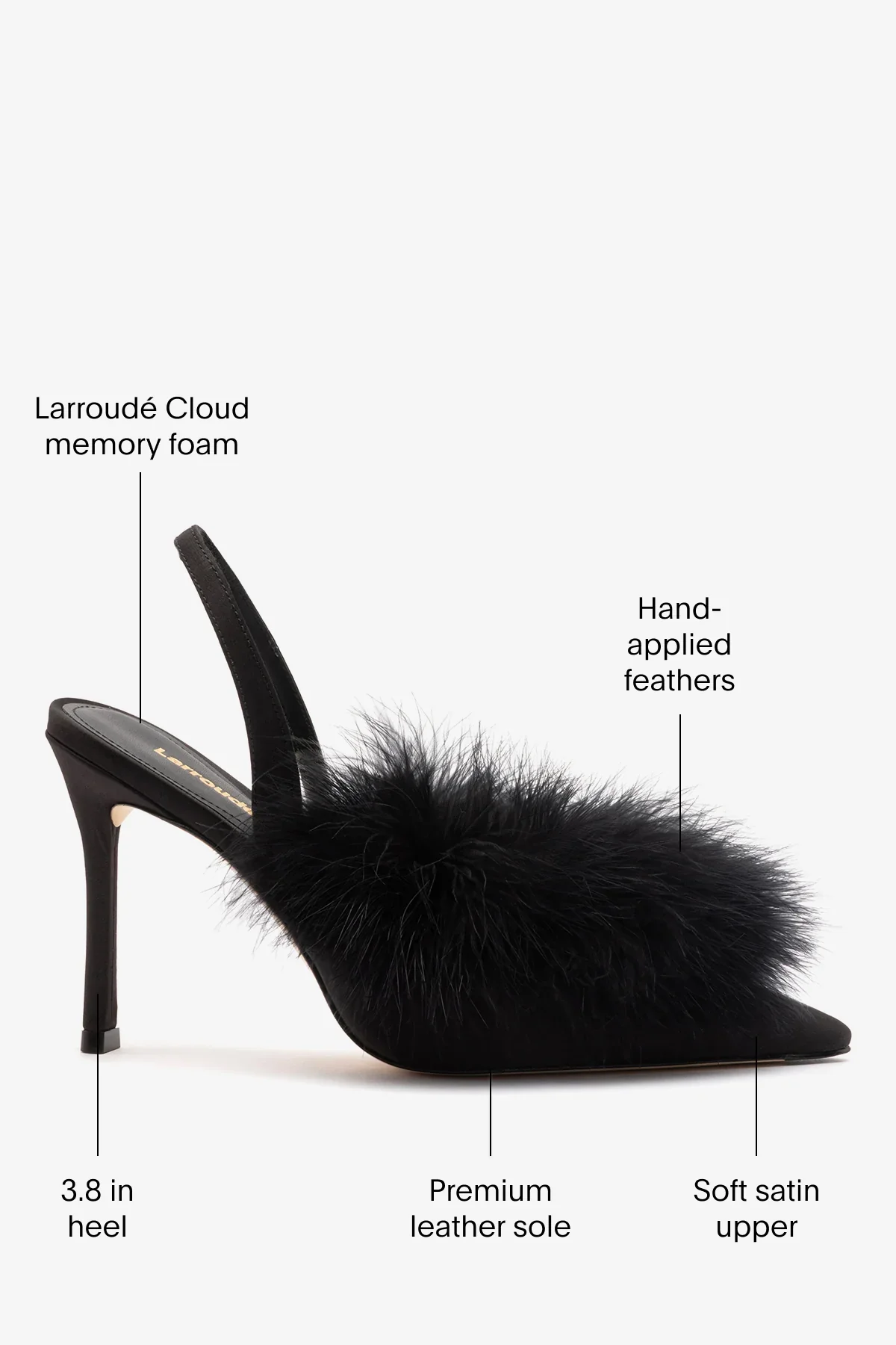 Scarpin Plume Cetim Preto - Image 5