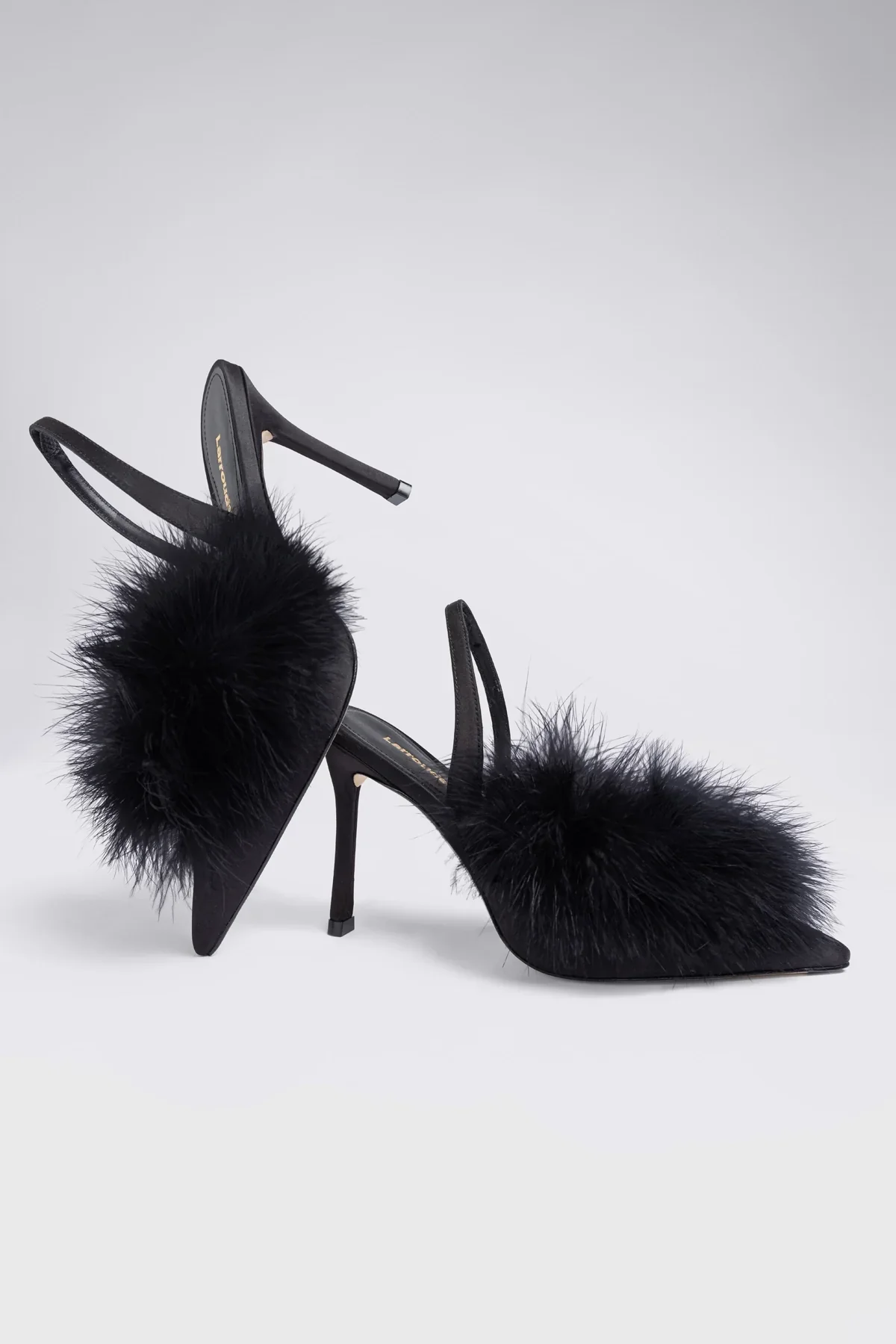 Scarpin Plume Cetim Preto - Image 6
