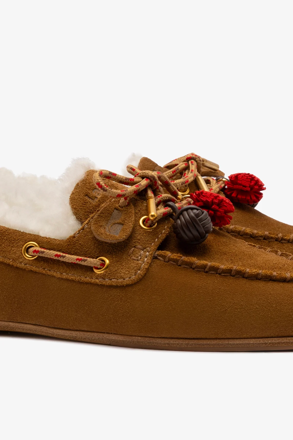 Mocassim Boat Shoe Cyprus Camurça Marrom e Lã Natural - Image 4