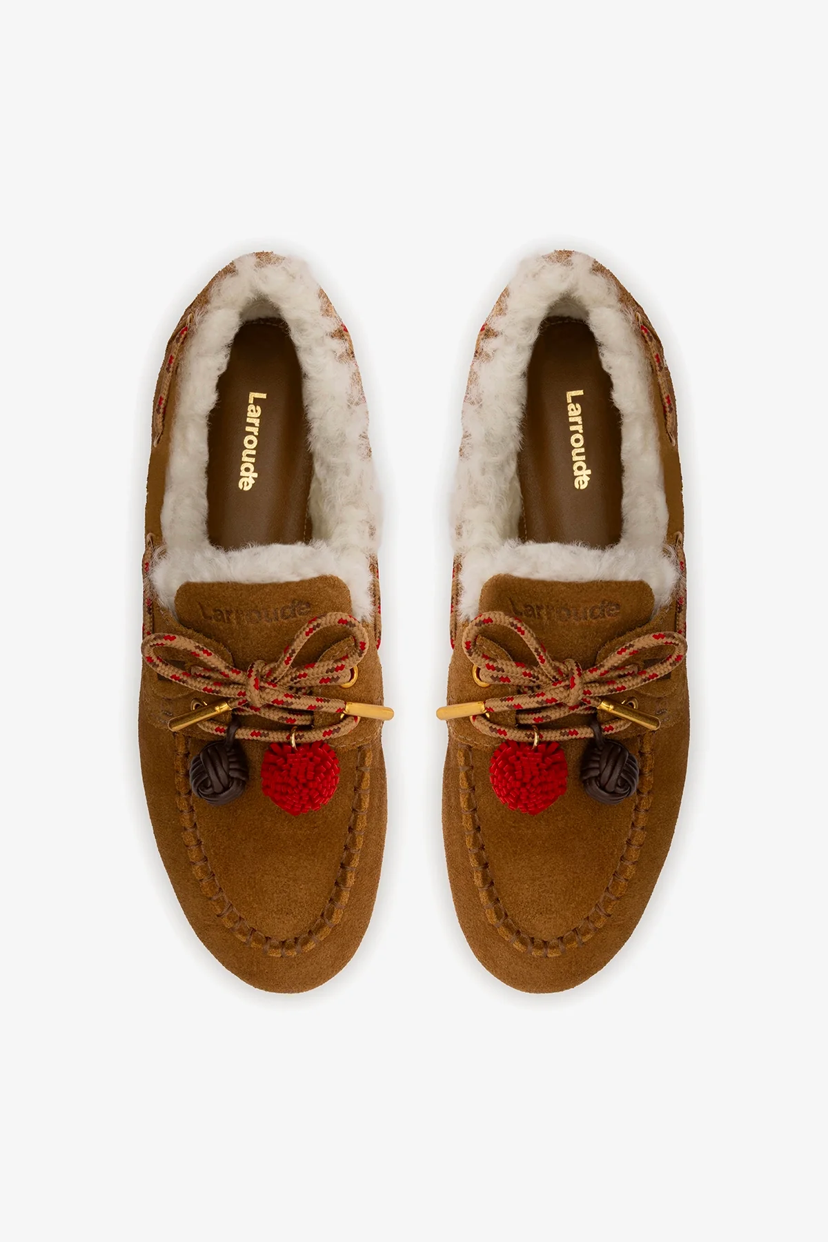 Mocassim Boat Shoe Cyprus Camurça Marrom e Lã Natural - Image 7