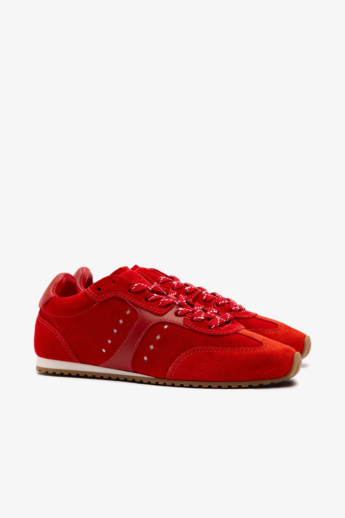 Tênis Stella Camurça Vermelho e Couro Vermelho - Image 3