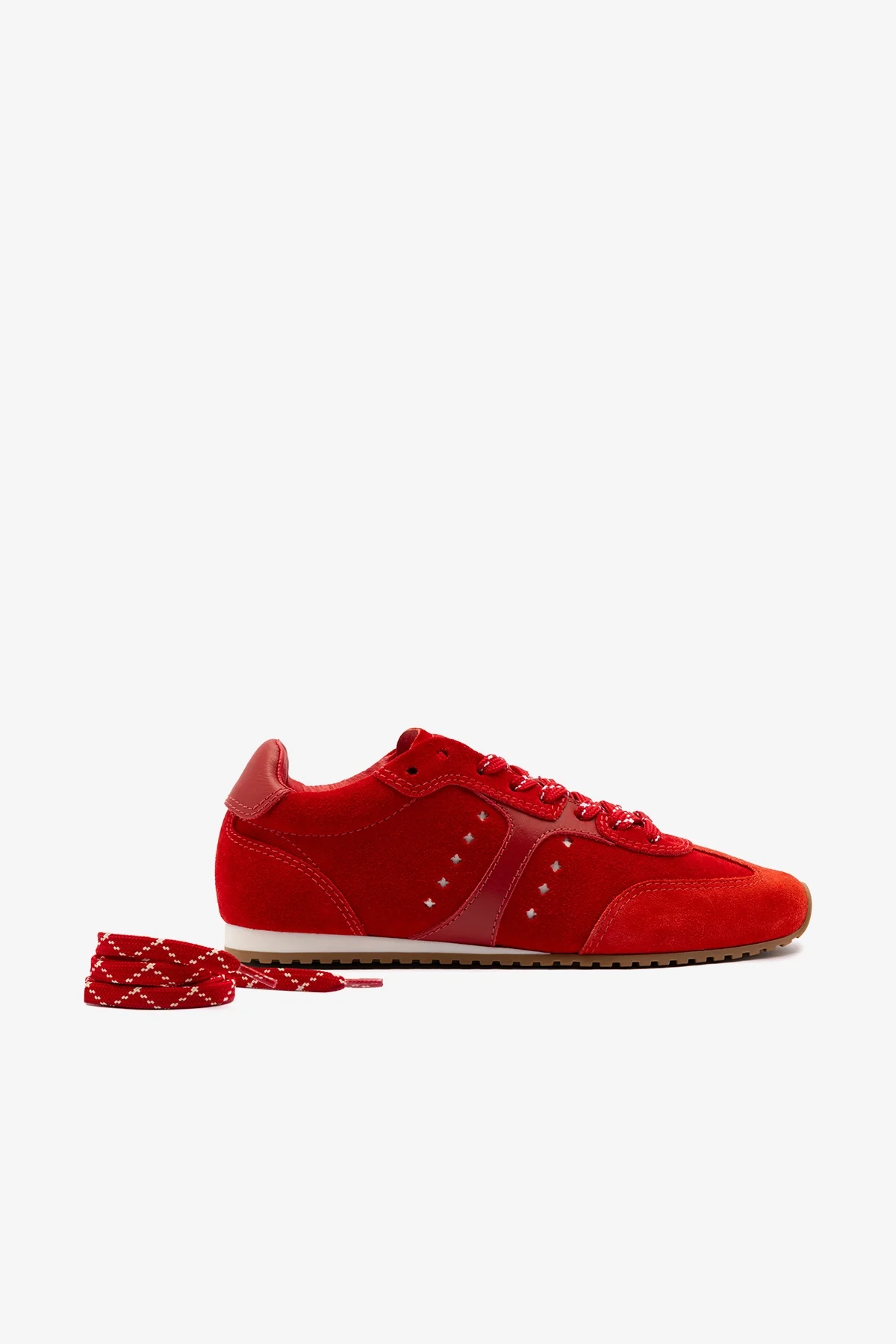Tênis Stella Camurça Vermelho e Couro Vermelho - Image 4
