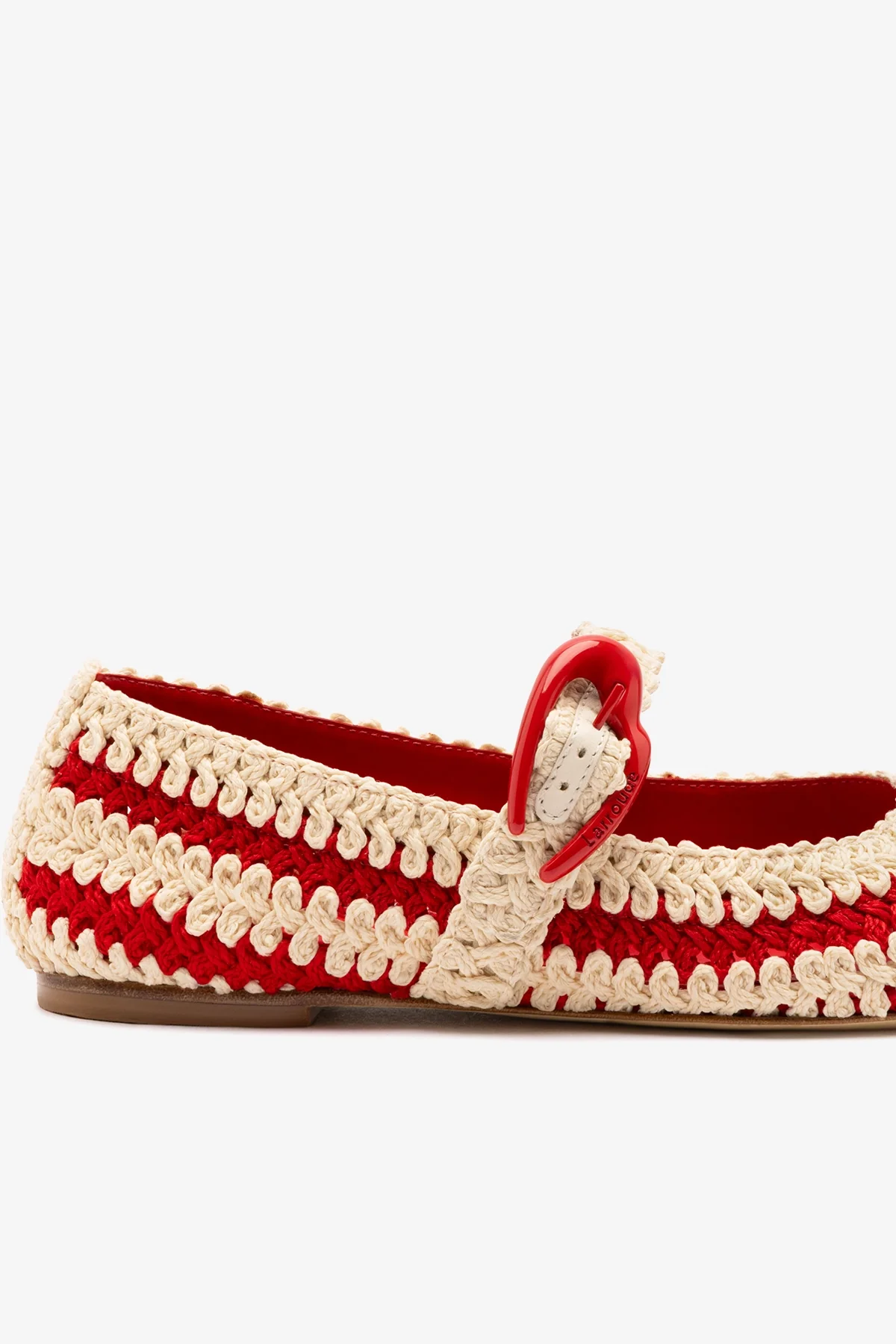 Sapatilha Verona Crochê Vermelho e Off White - Image 3