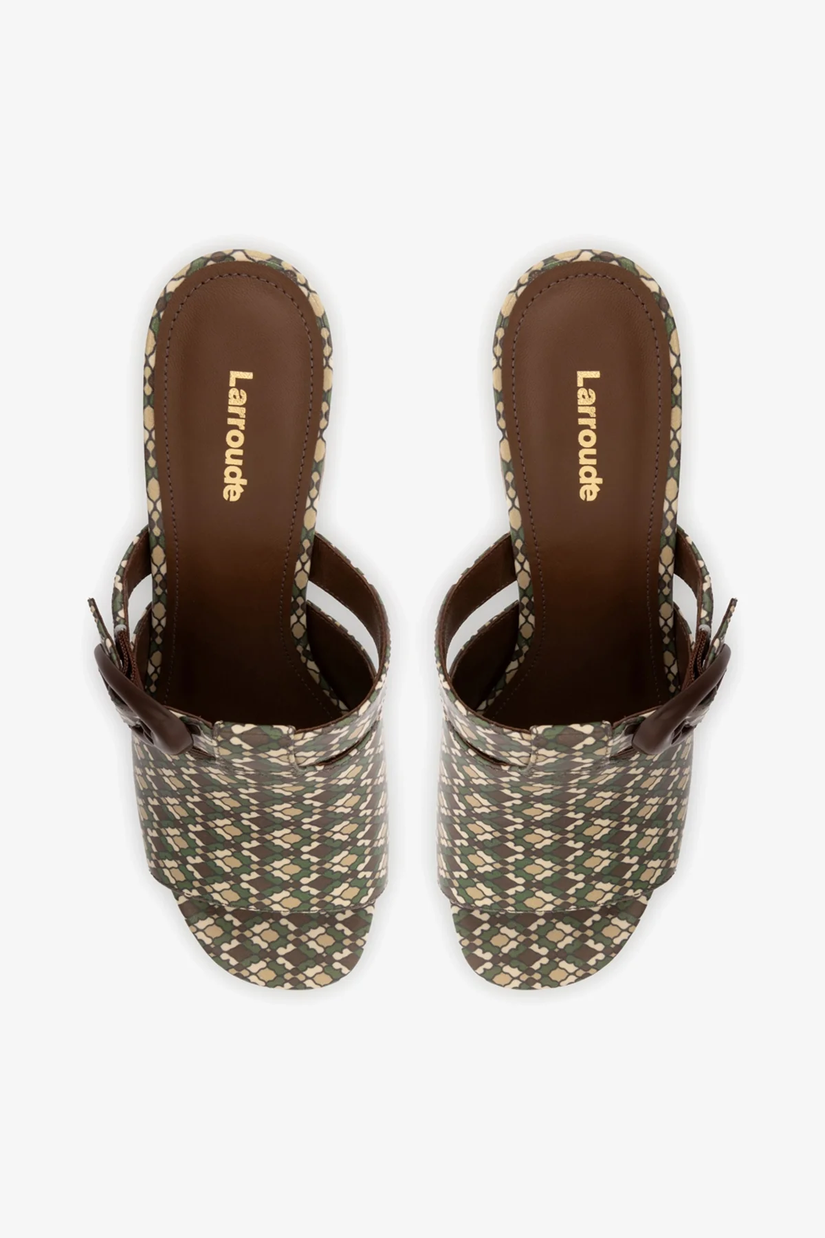 Mule Dolly Verona Couro Verniz Estampado Verde - Image 7